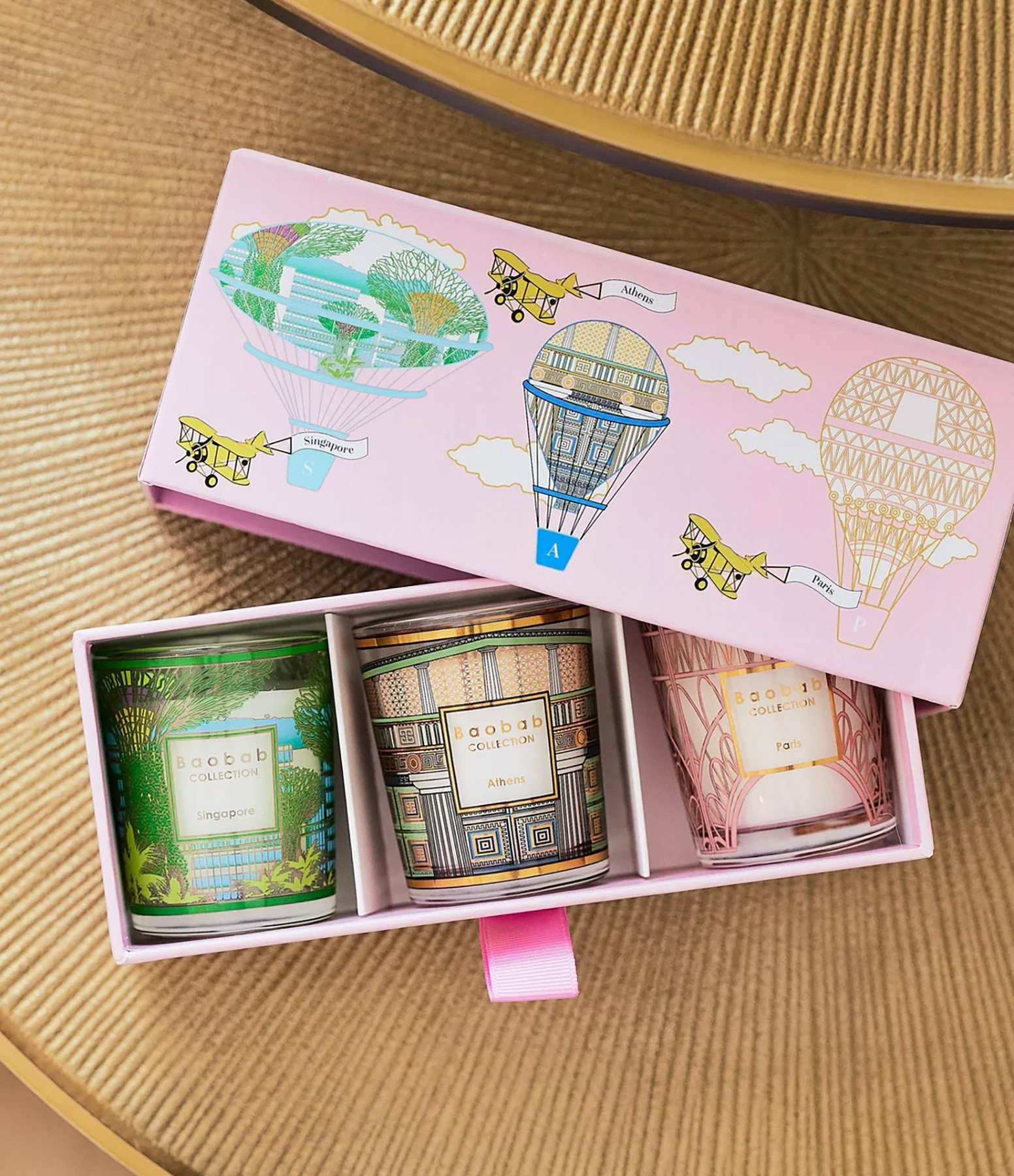 Trio Travel Candles My First Baobab Singapore-Athens-Paris