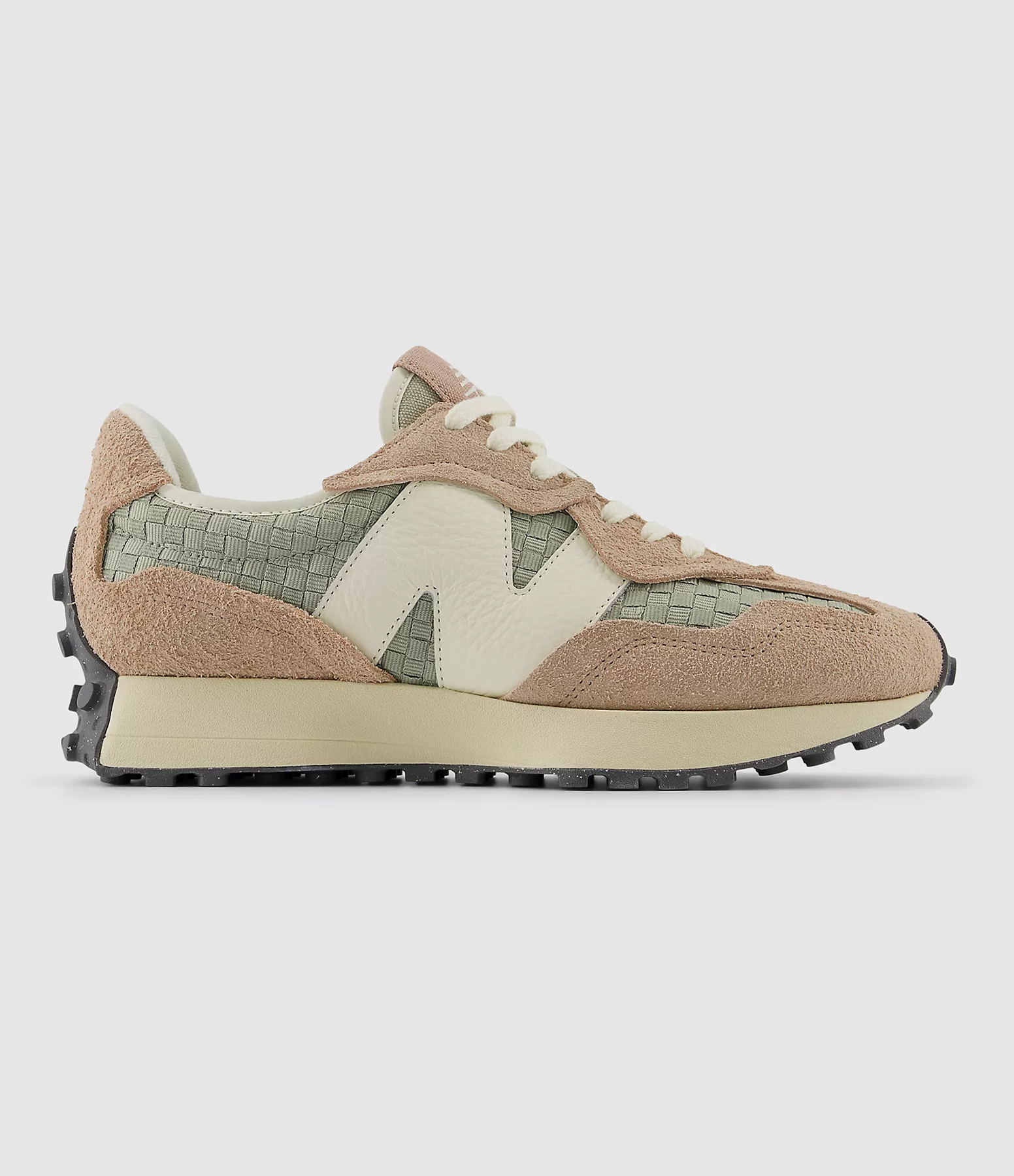 Baskets 327 Suede Flat Taupe