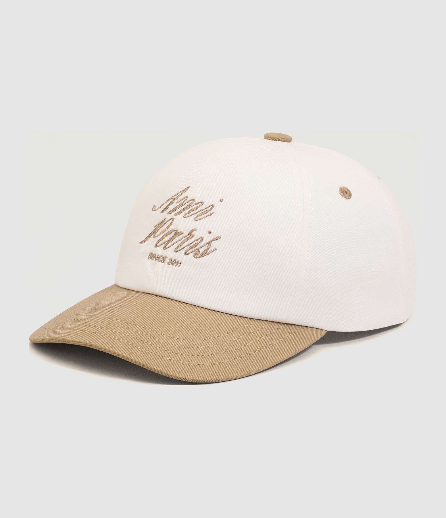 Casquette Bicolor Ami Paris Beige Taupe Blanc Creme