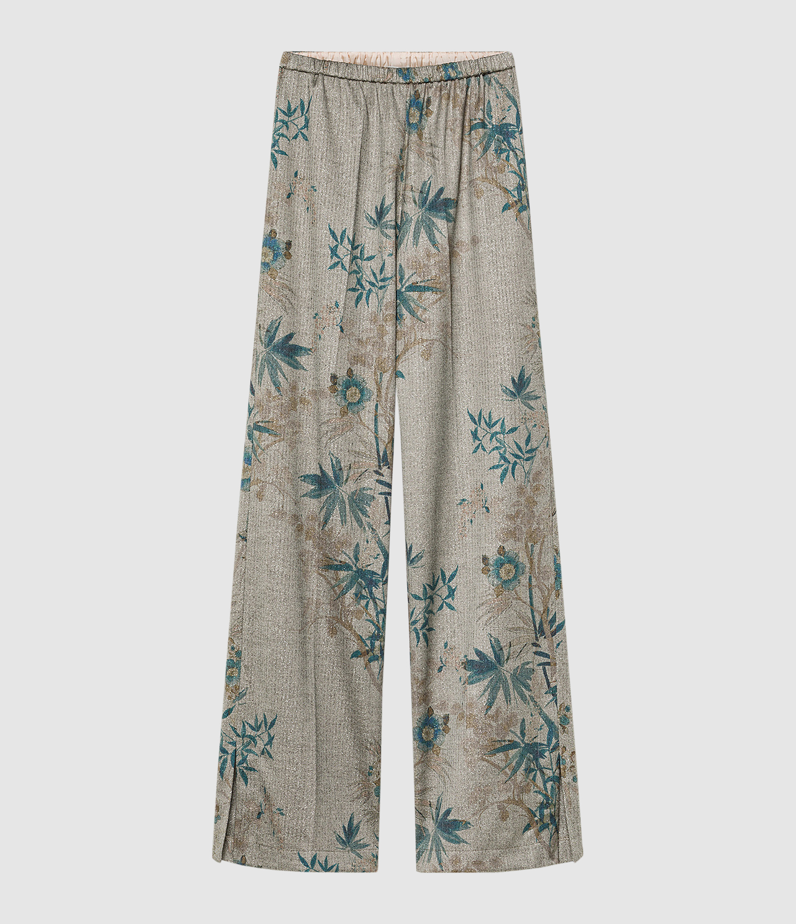 Pantalon Le Bambou Secret Print Chevronelasticated Jade