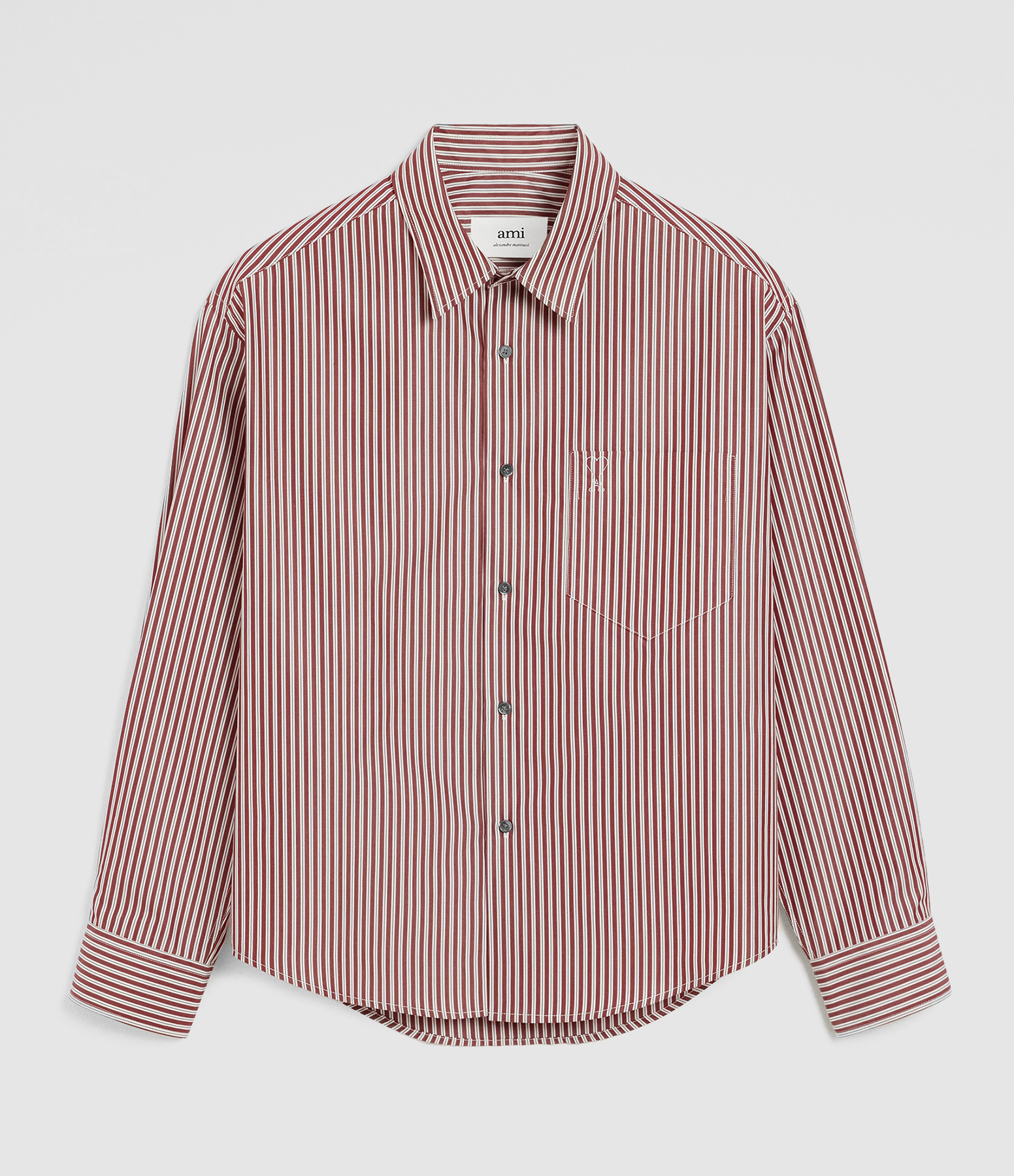 Chemise Boxy Ami de Coeur Embosse Cerise Blanc Noir