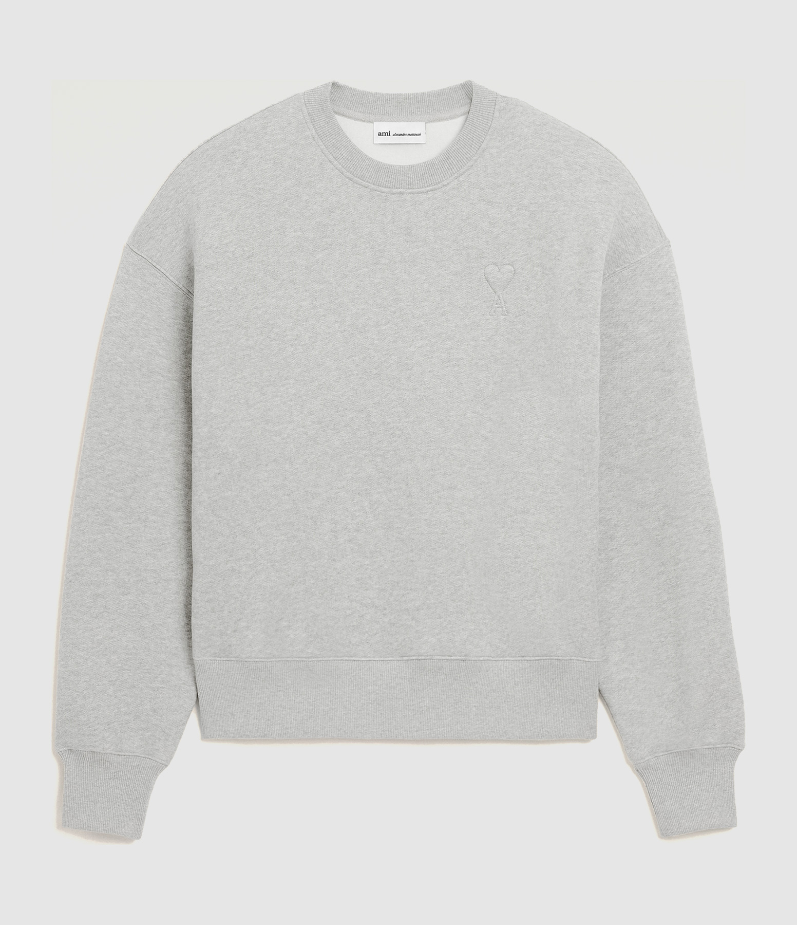 Sweatshirt Big Ami de Coeur Embossed Gris Cendre Chine