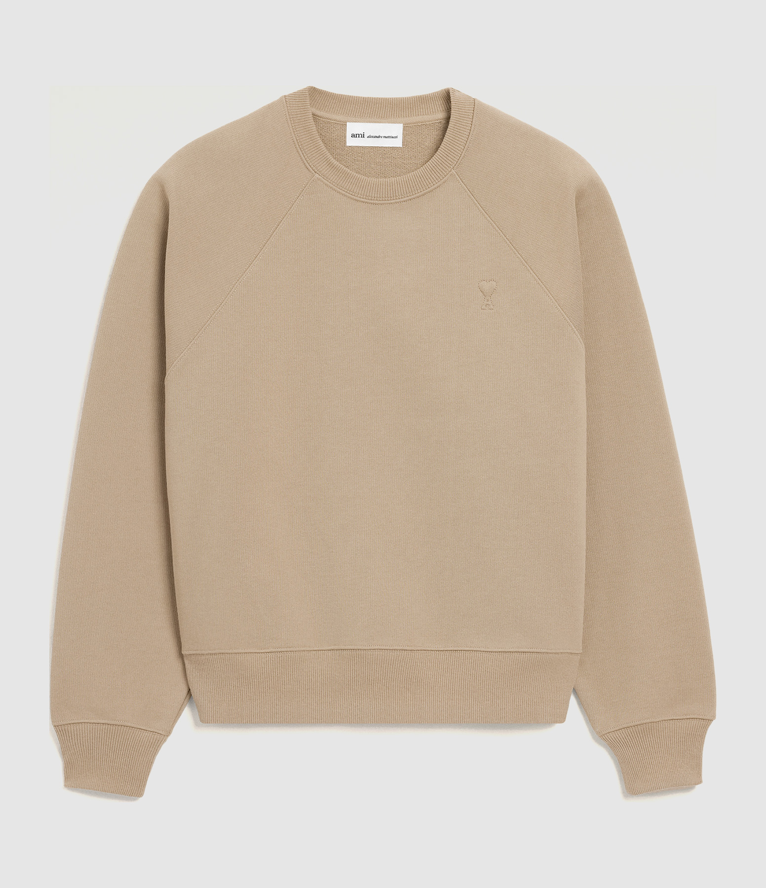 Sweatshirt Small Embossed Ami De Coeur Beige Taupe