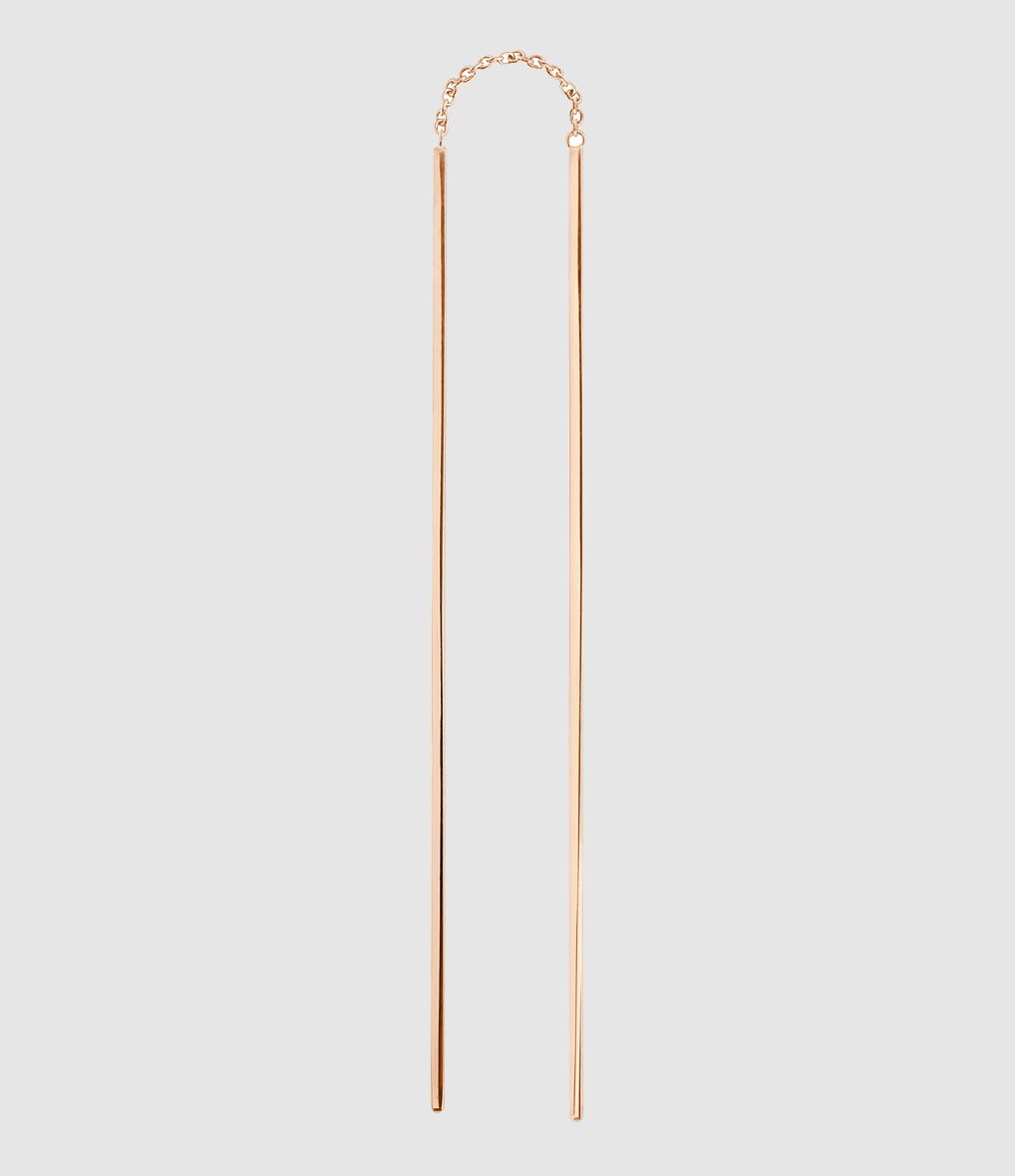 Boucle d'oreille Nunchaku Or Rose (vendue à l'unité)
