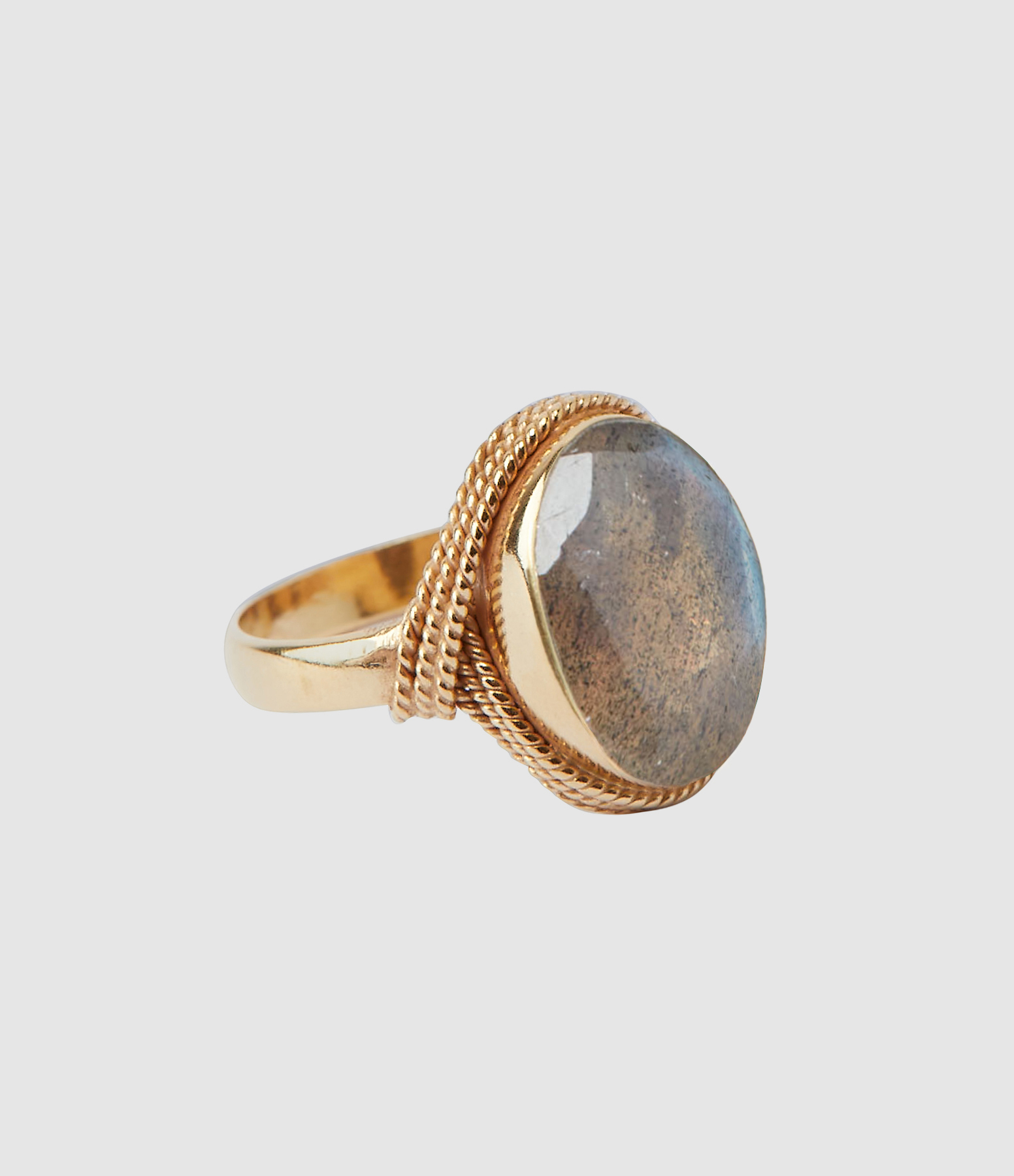 Bague Mignonnerie Sphynx Labradorite Gris