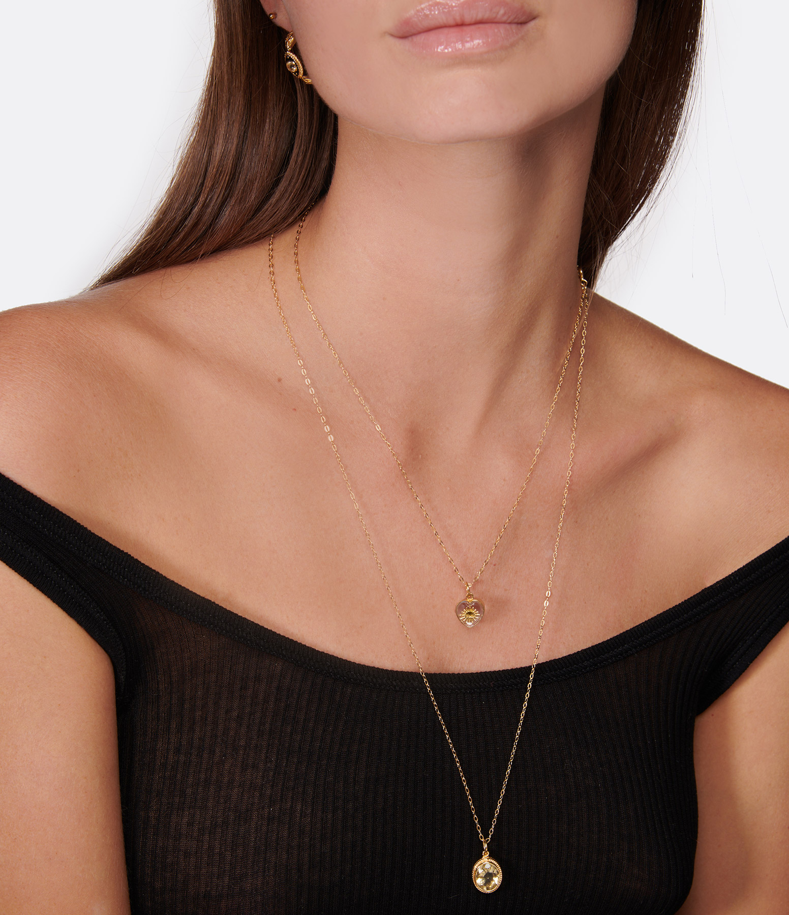Collier Mini Cœur Cristal
