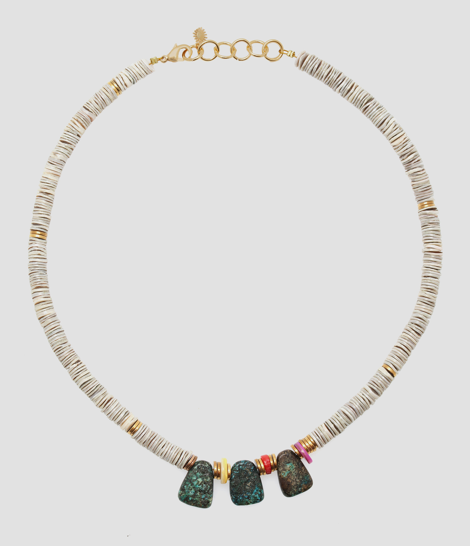 Collier Ostuni Coquillage Gris
