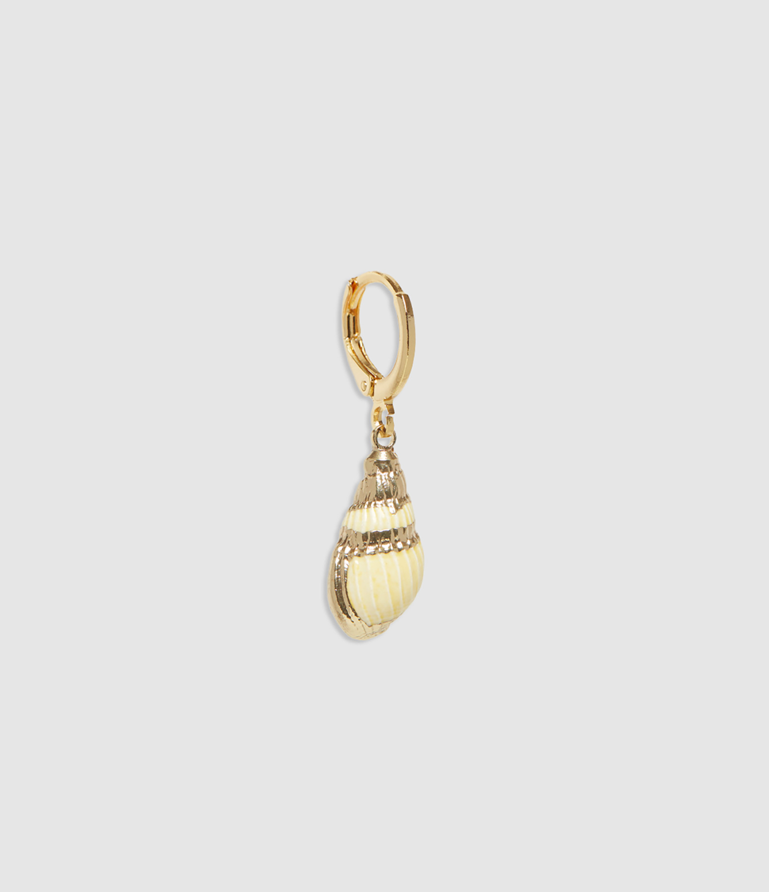 Boucle d'oreille Playa Coquillage Jaune Pâle (vendue à l'unité)