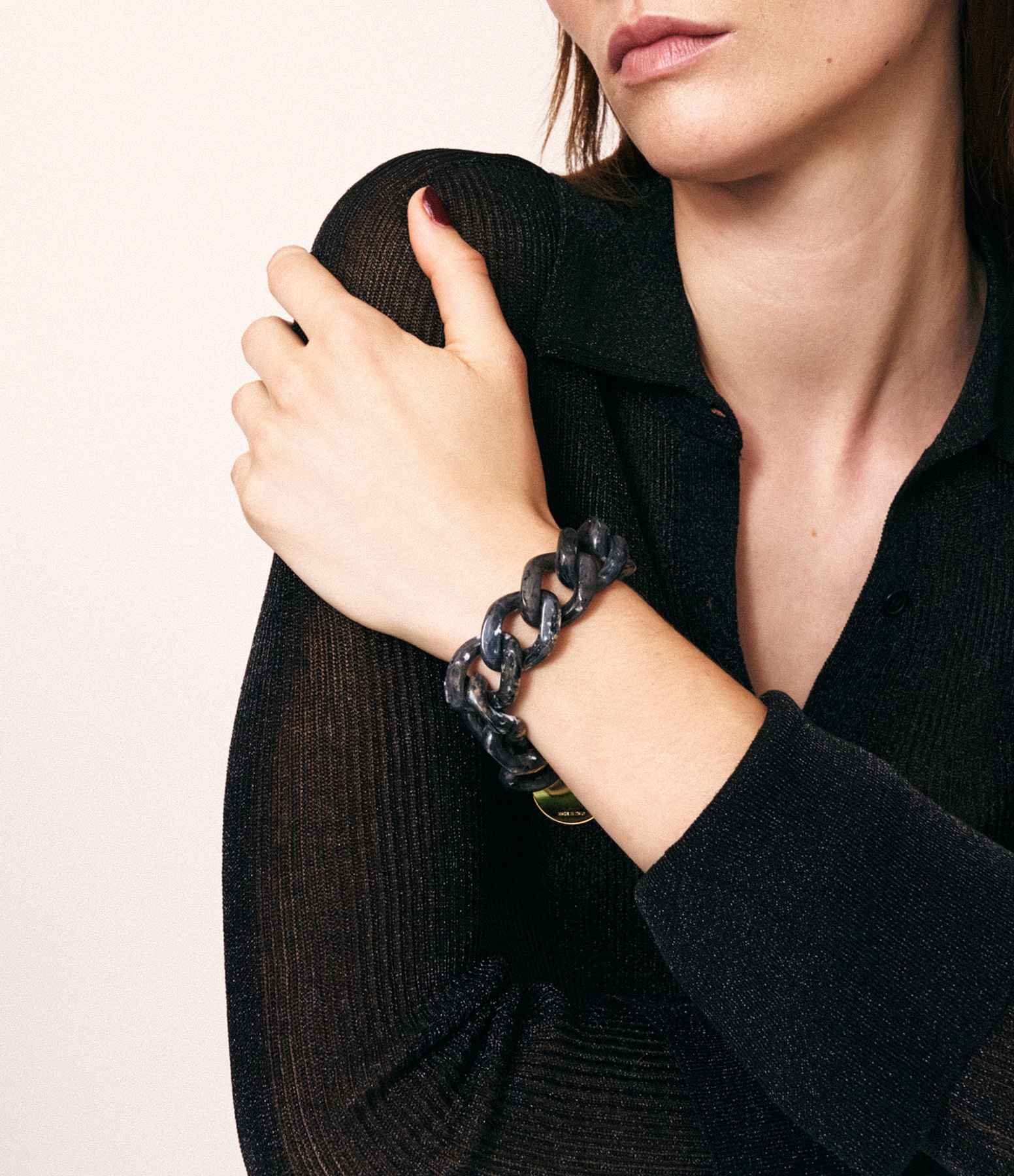 Bracelet Flat Chain Granite Marble