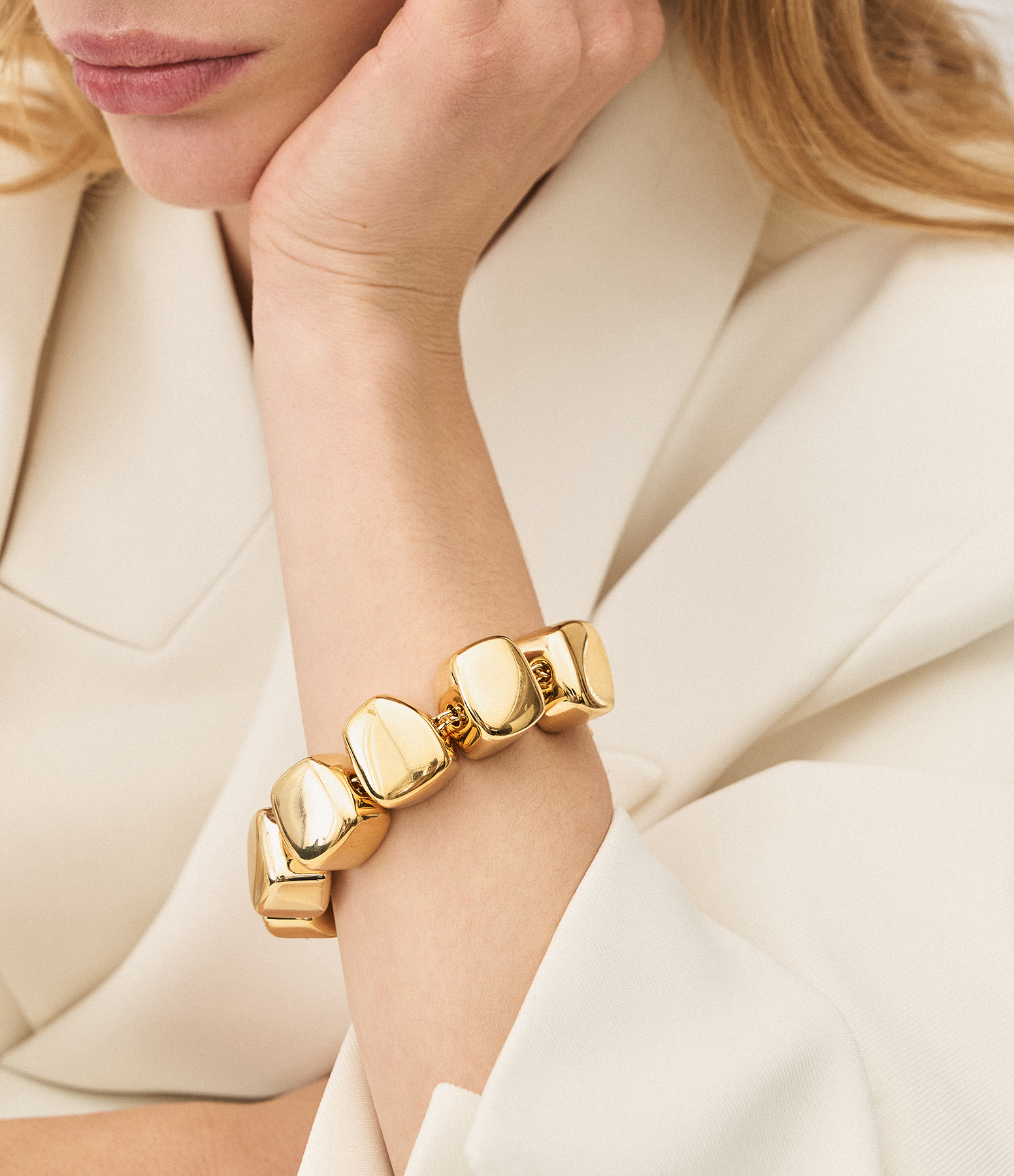 Bracelet Organic Shaped Gold