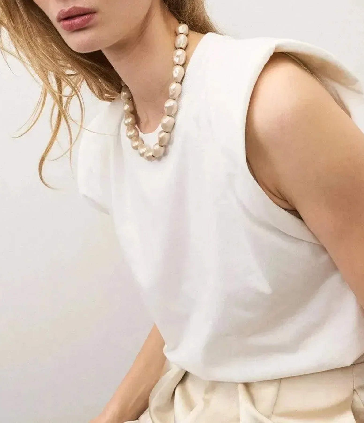 Collier Organic Pearl Short Champagne Pearl