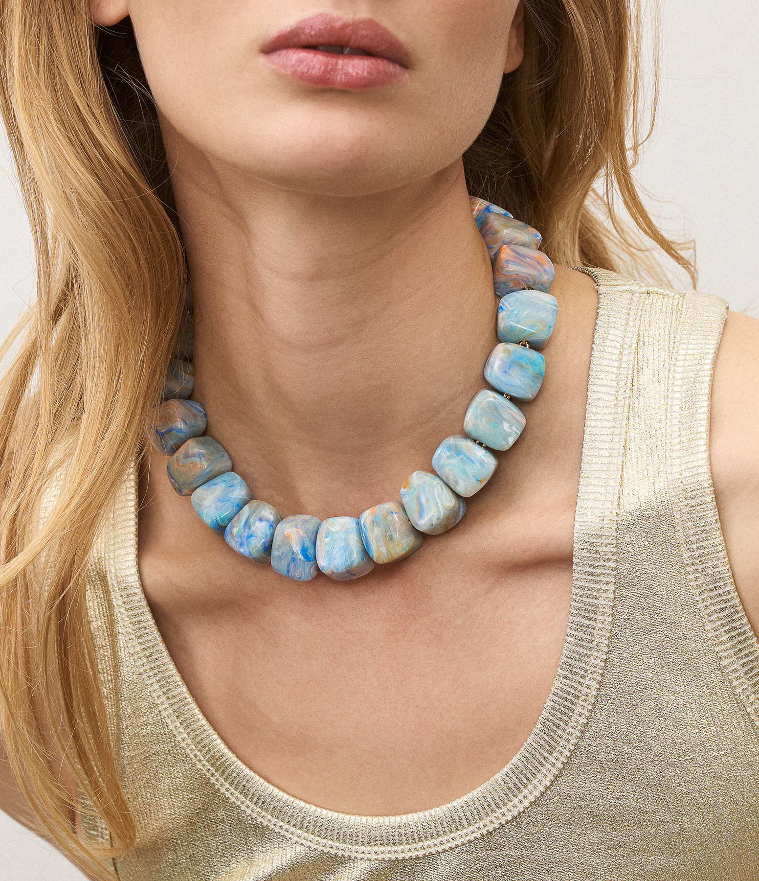 Collier Small Organic Shaped Sea Wave