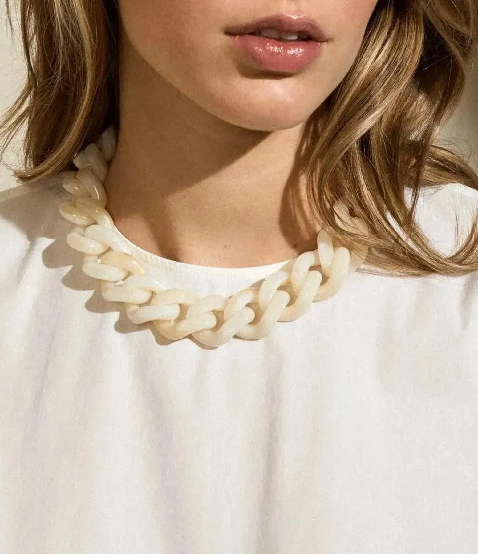 Collier Flat Chain Marble