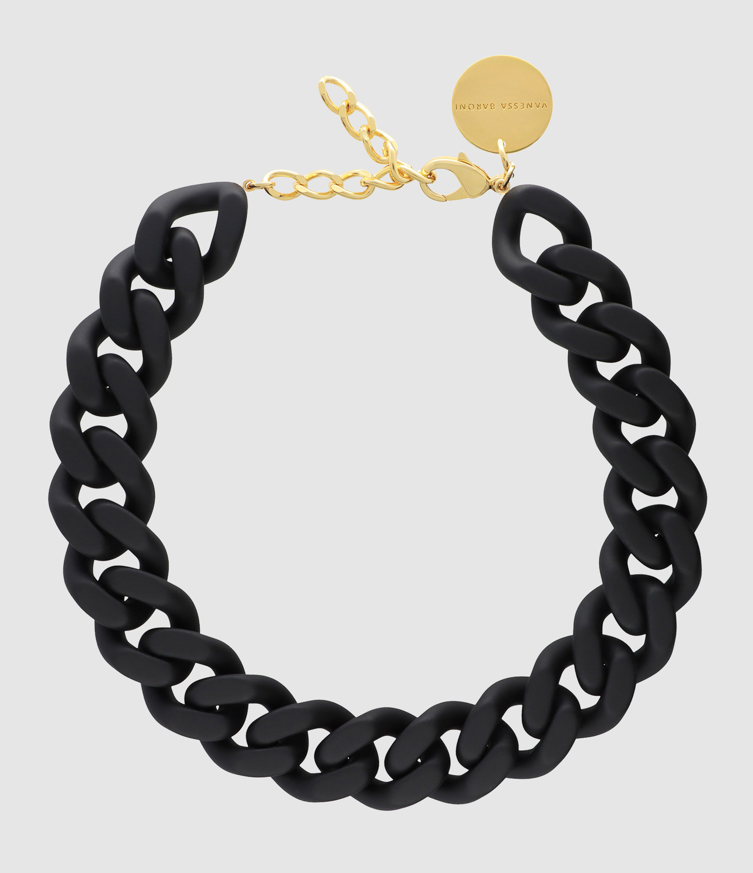 Collier Flat Chain Matt Black
