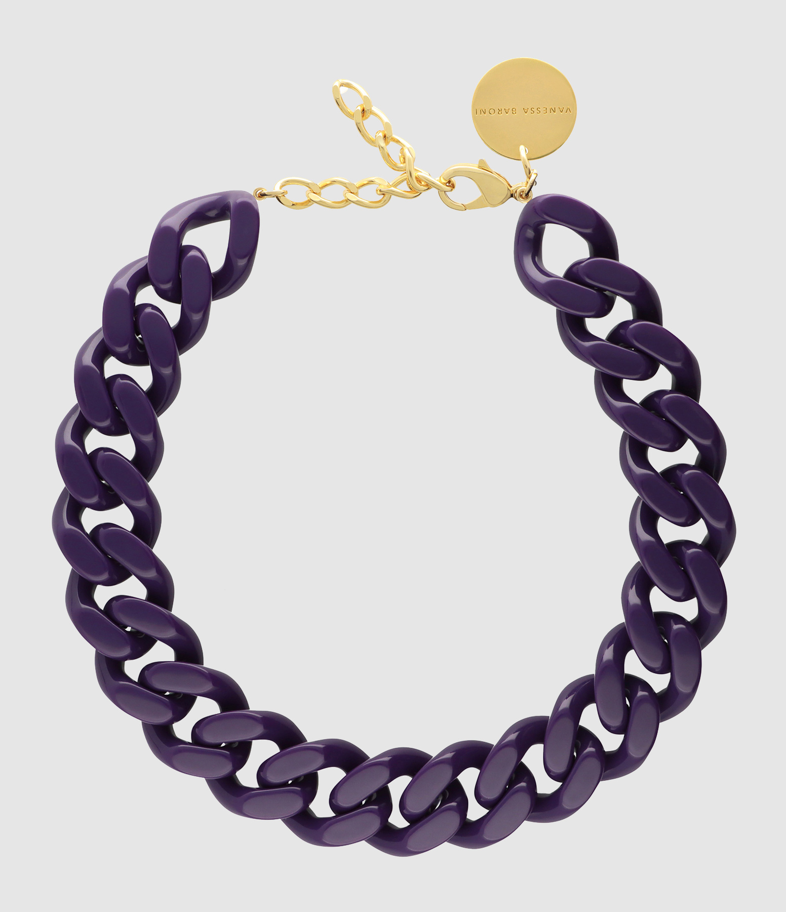 Collier Flat Chain Purple