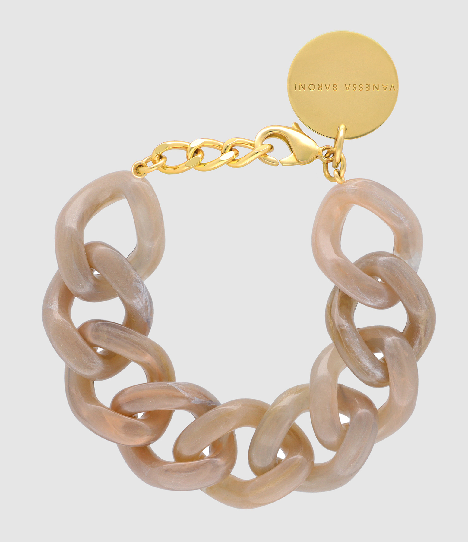 Bracelet Flat Chain Biancone Marble