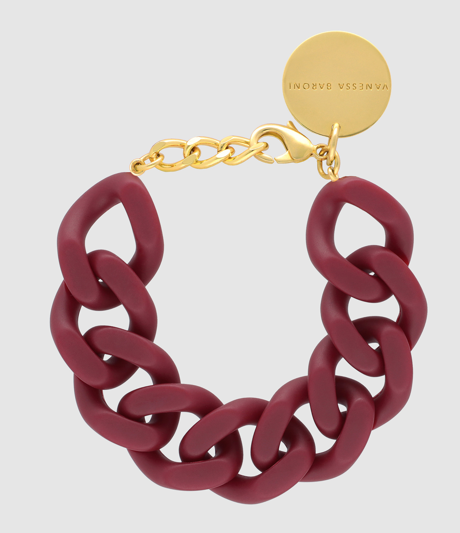 Bracelet Flat Chain Matt Bordeaux