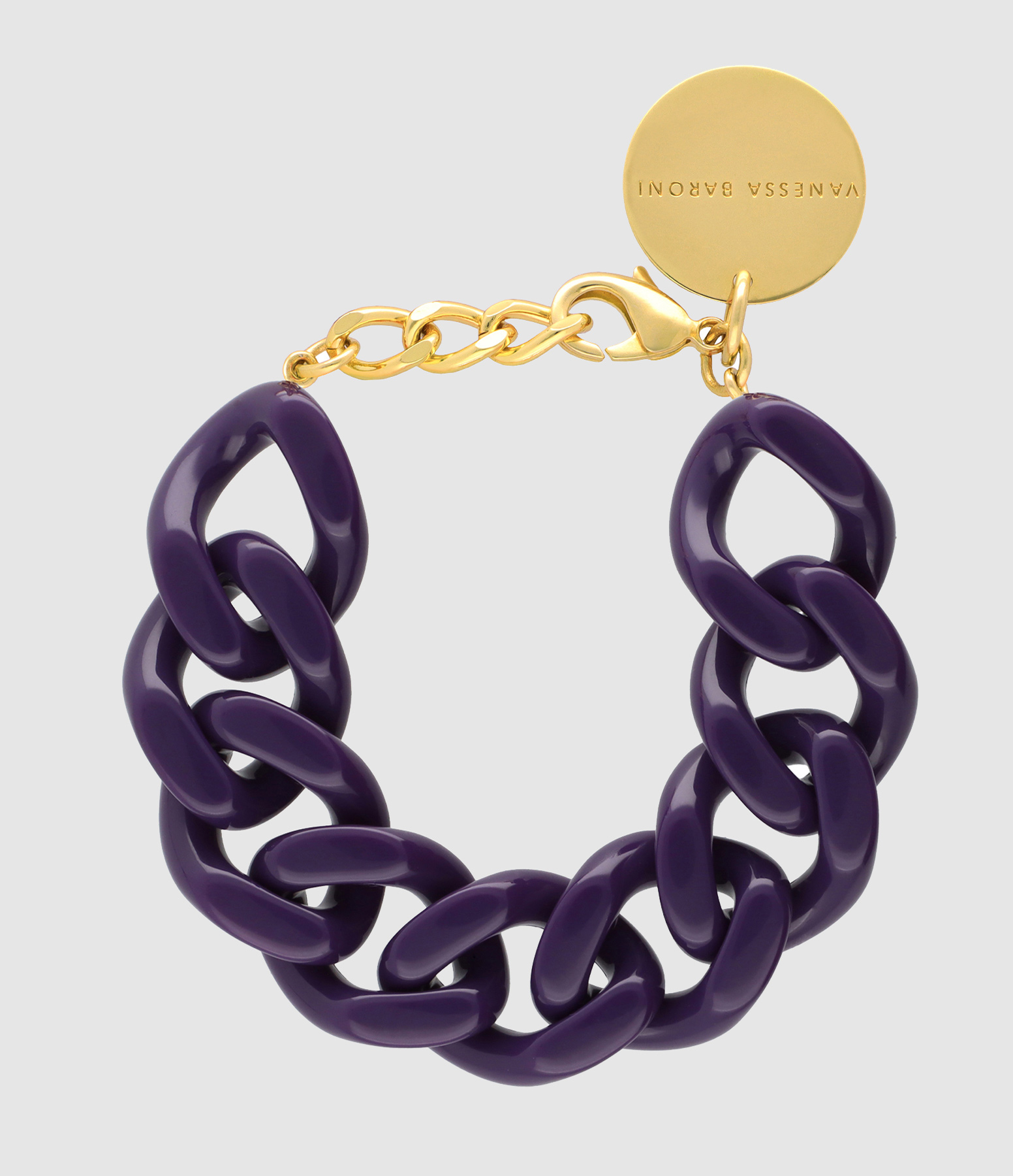 Bracelet Flat Chain Purple