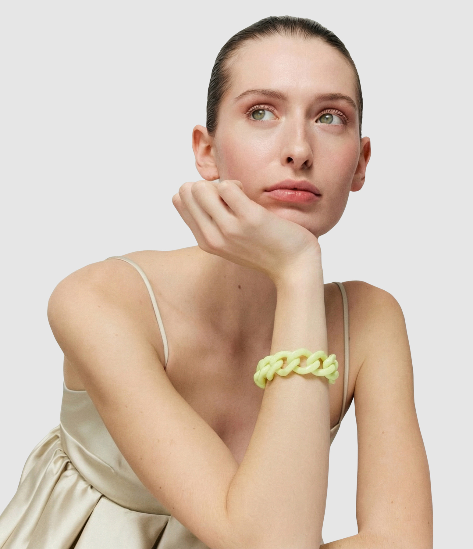Bracelet Flat Chain Butter Yellow