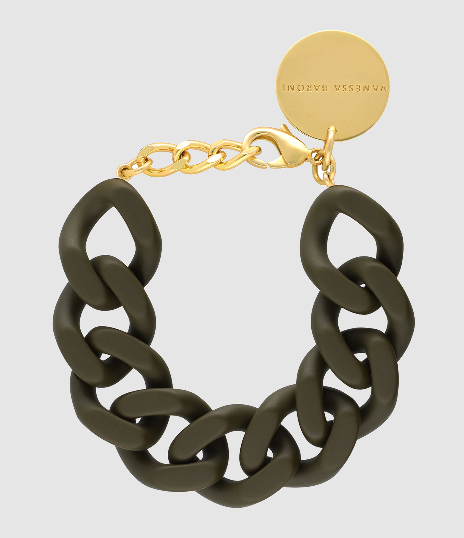 Bracelet Flat Chain Matt Dark Olive