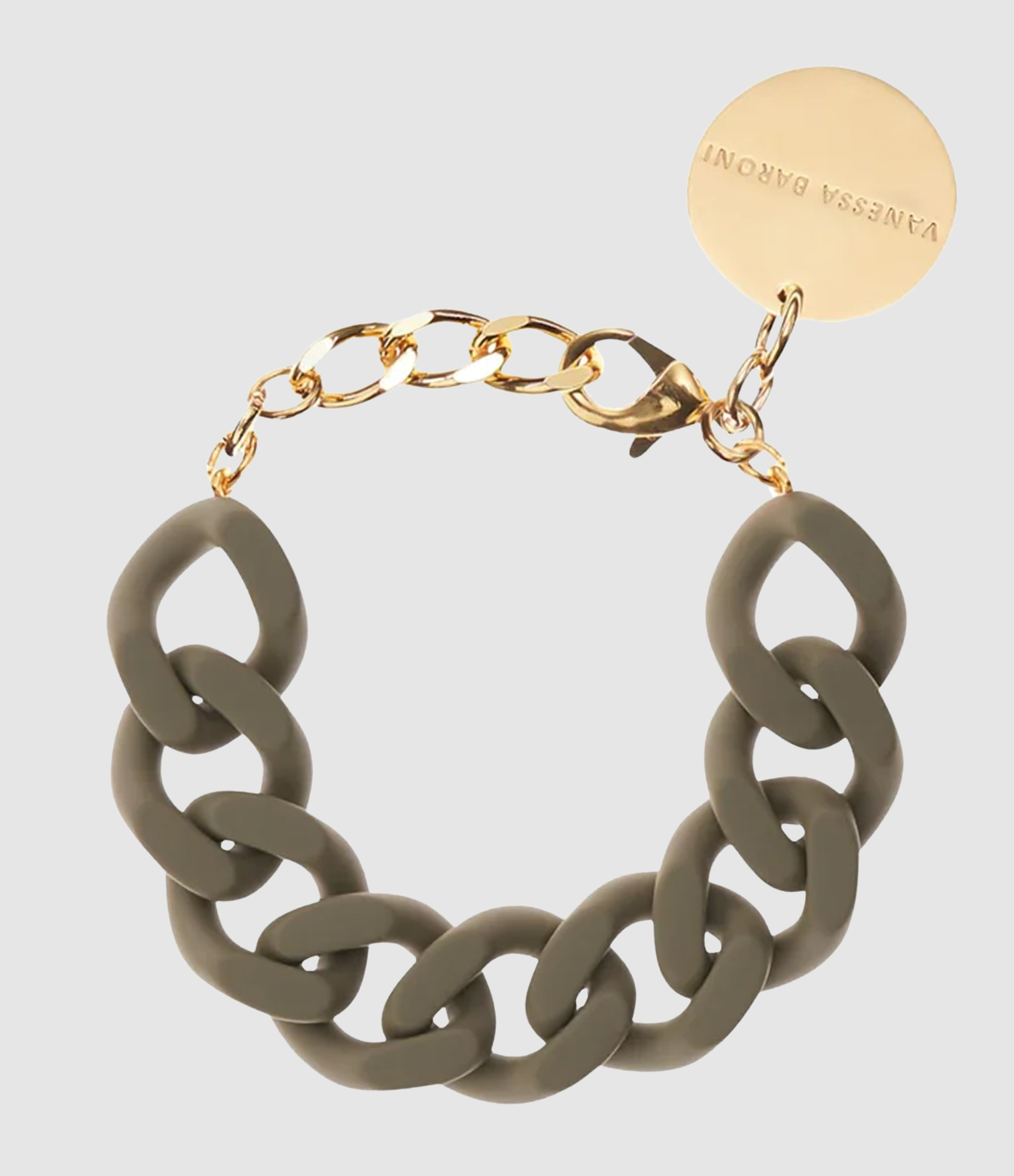 Bracelet Flat Chain Matt Olive