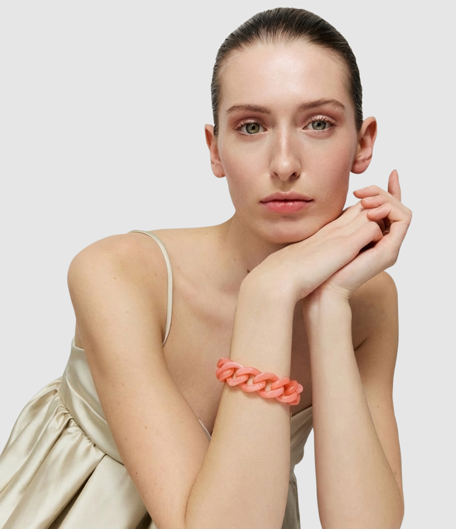 Bracelet Flat Chain Watermelon Marble