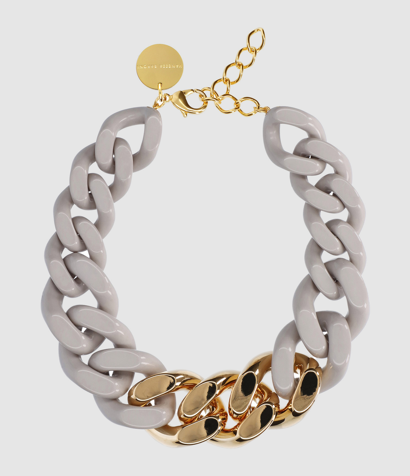 Collier Great Gris Clair Doré