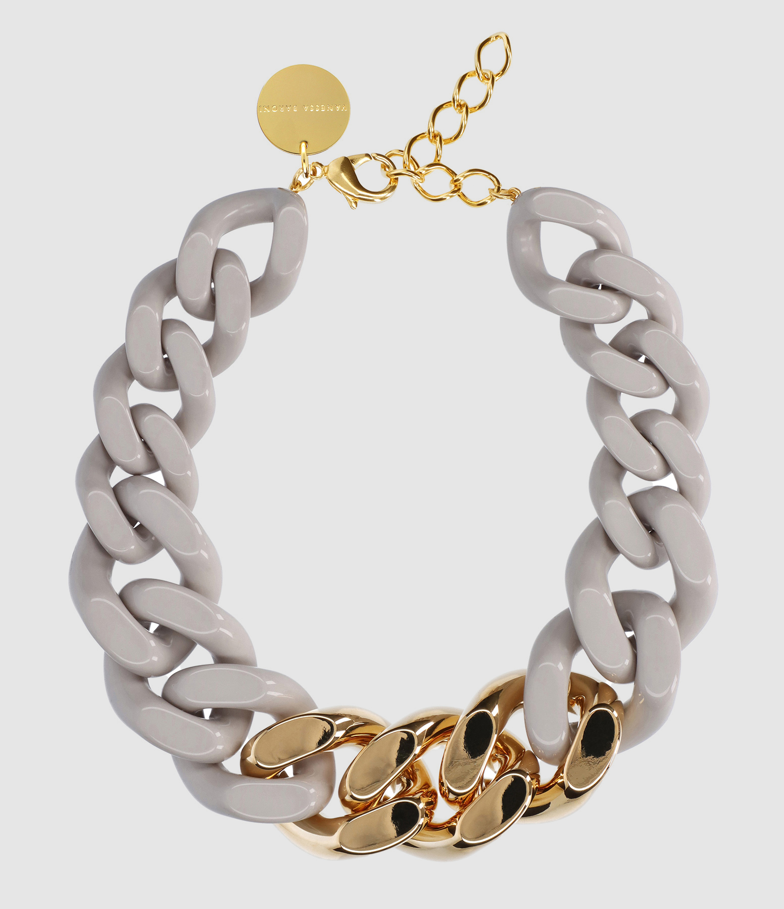 Collier Great Gris Clair Doré