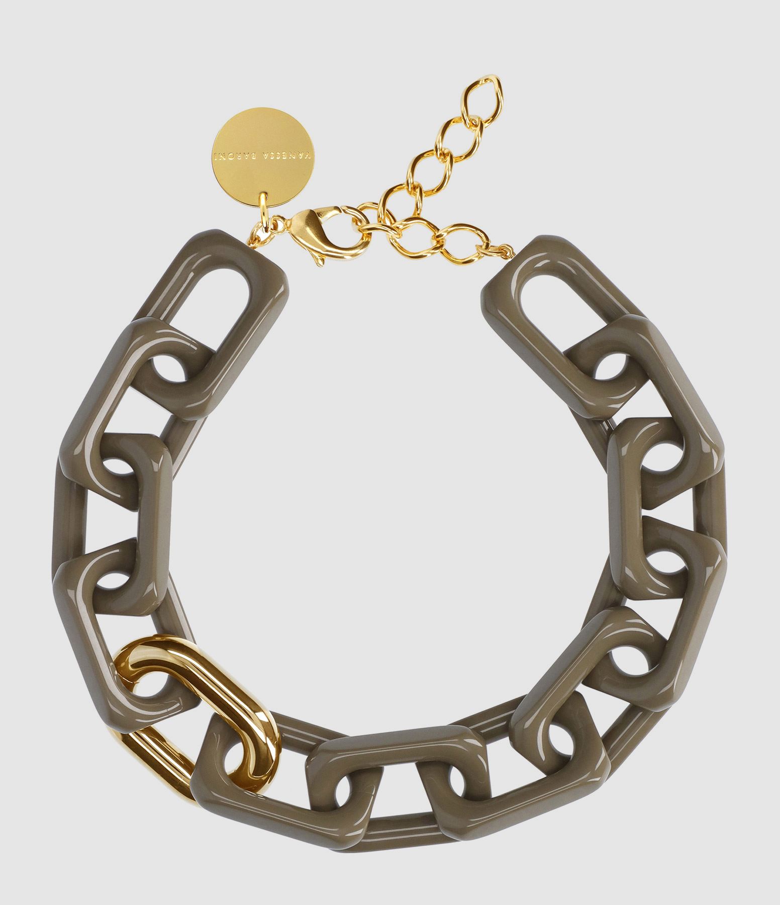Collier Squared Doré Olive