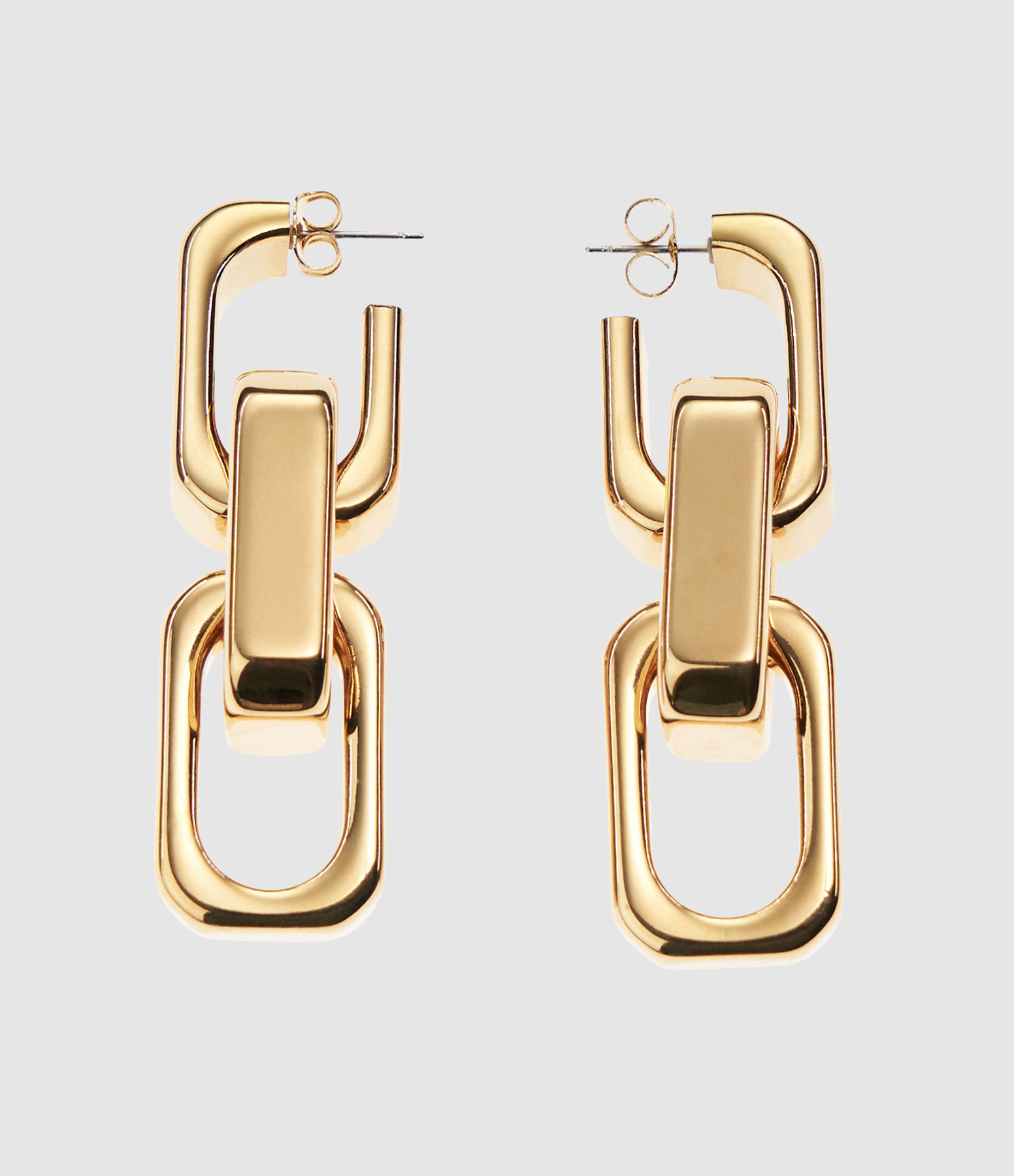 Boucles d'oreilles Big Tank Gold