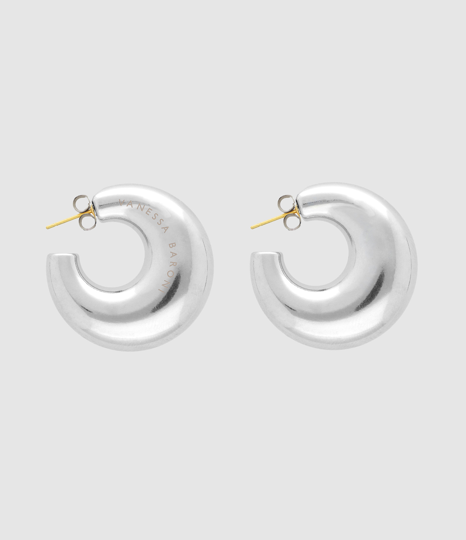 Boucles d'oreilles Moon Silver