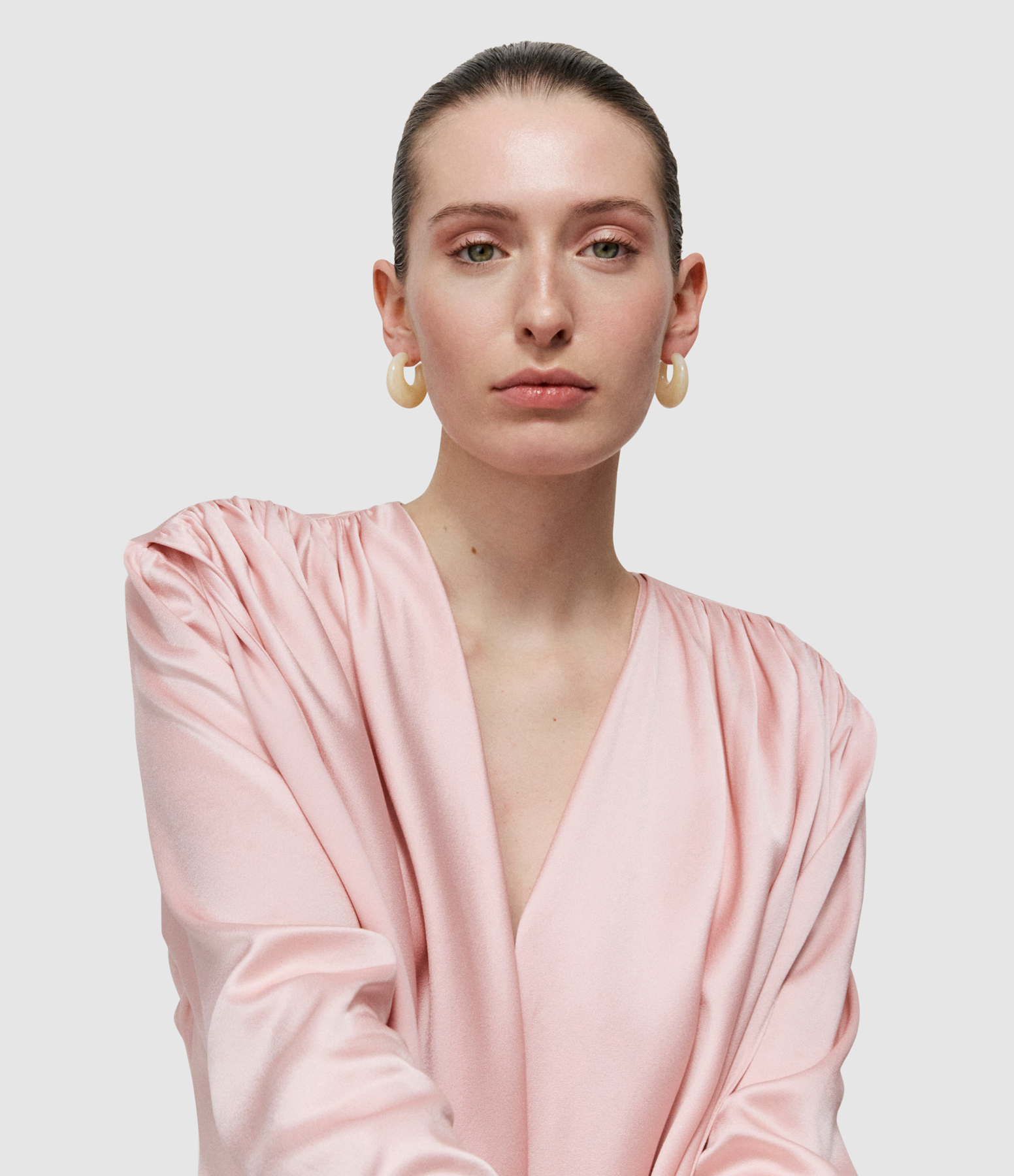 Boucles d'oreilles Moon Latte Marble