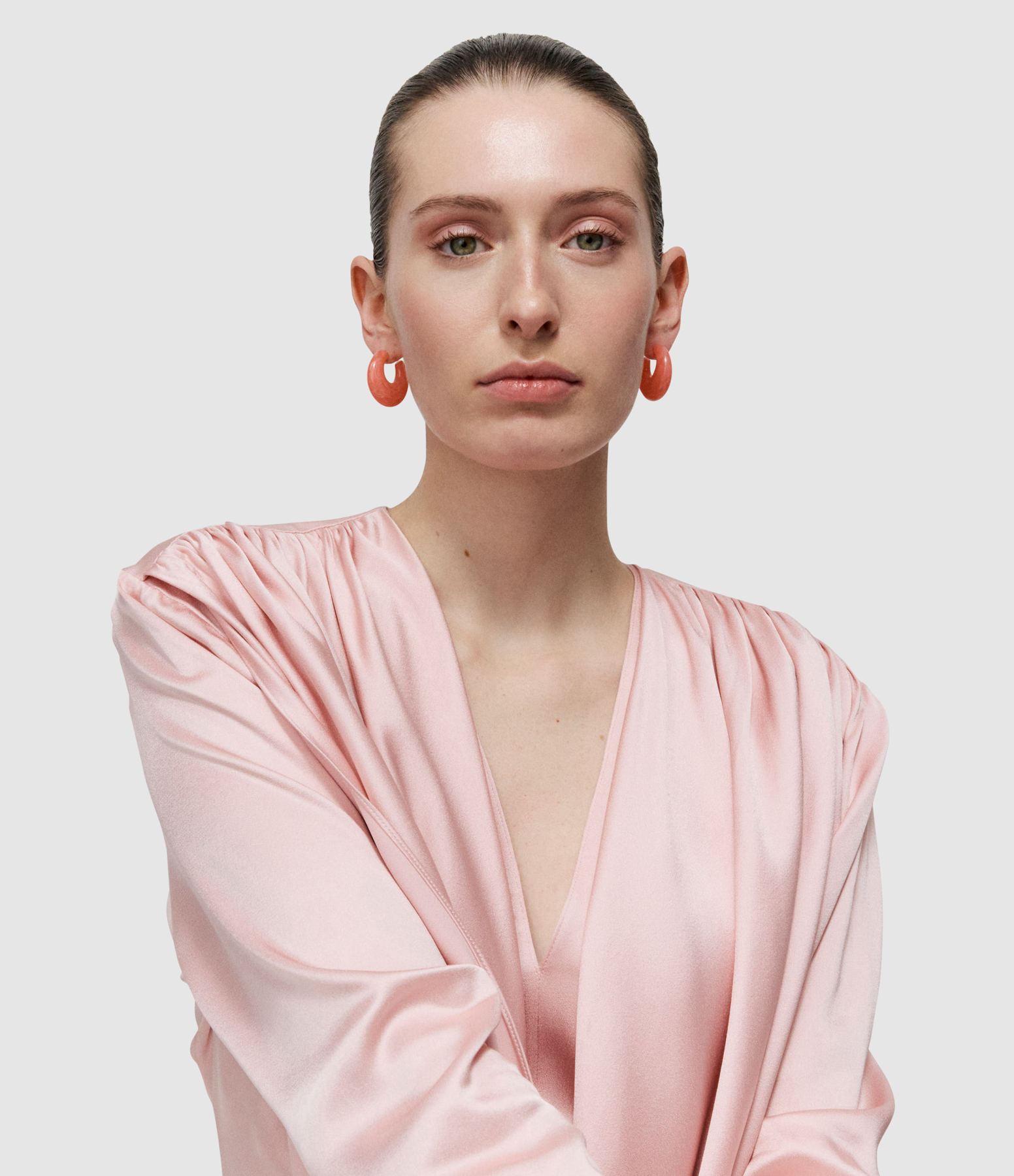 Boucles d'oreilles Moon Watermelon Marble