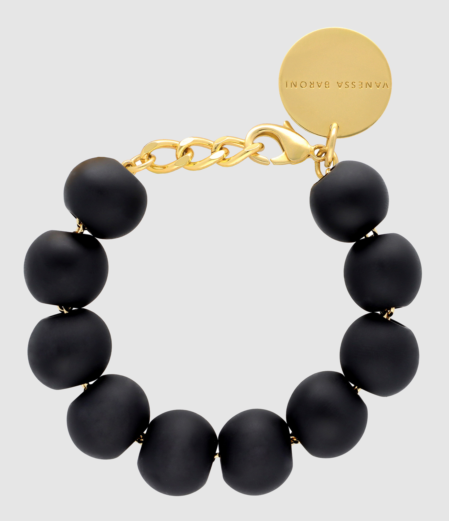 Bracelet Beads Matt Black