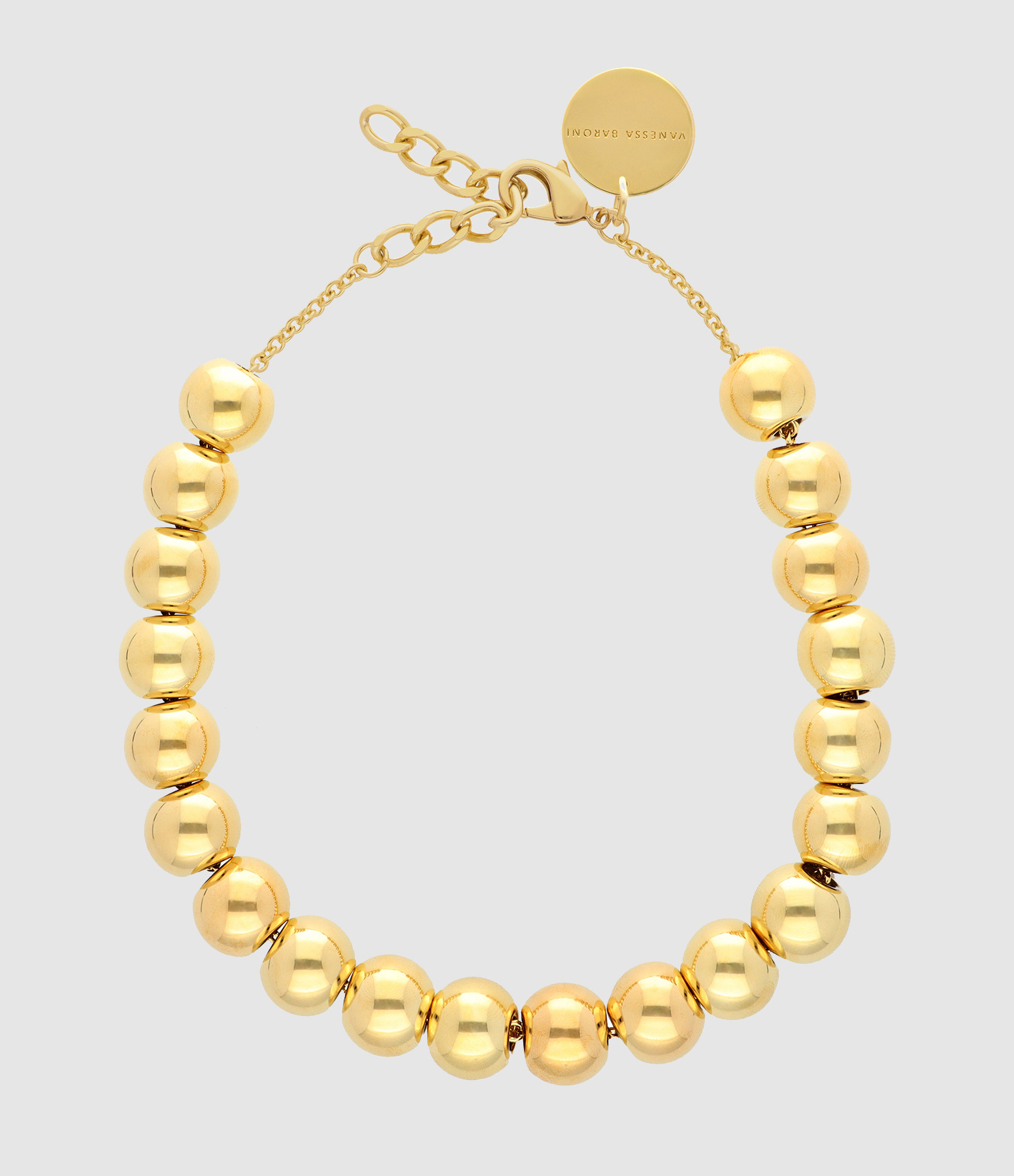 Collier Small Beads Short Gold