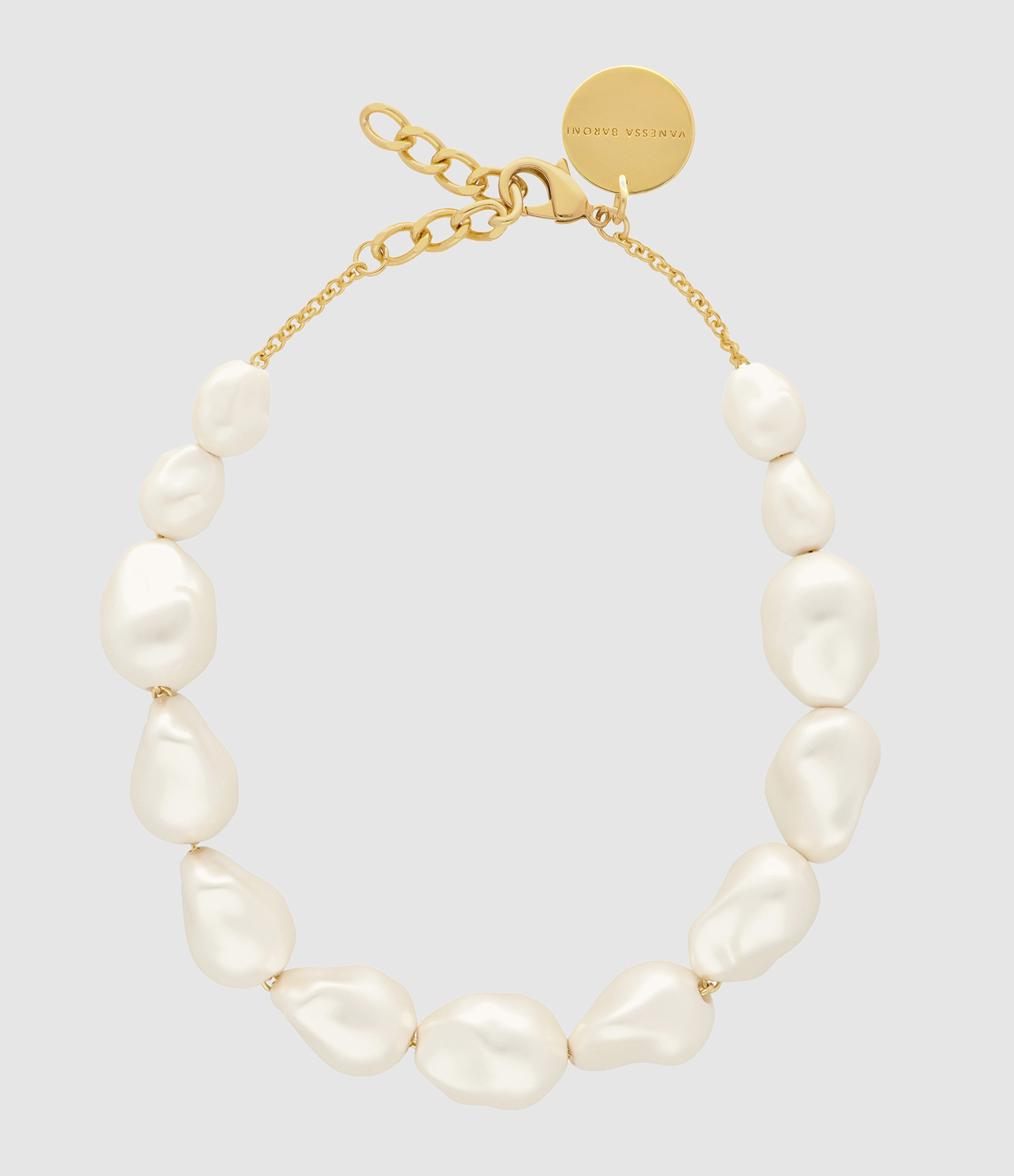 Collier Big Organic Pearl Short Perle