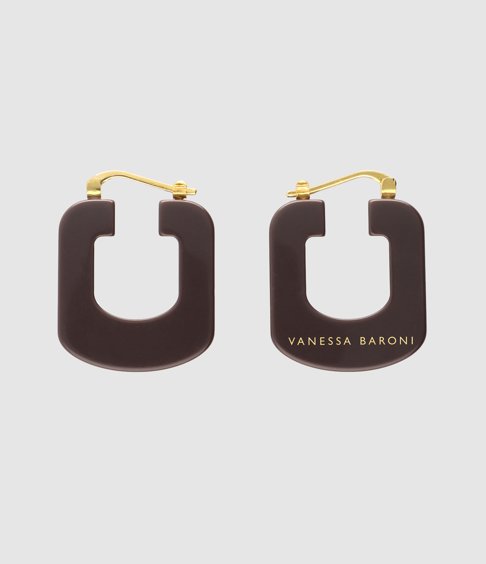 VANESSA BARONI Boucles d'Oreilles Dice Taupe