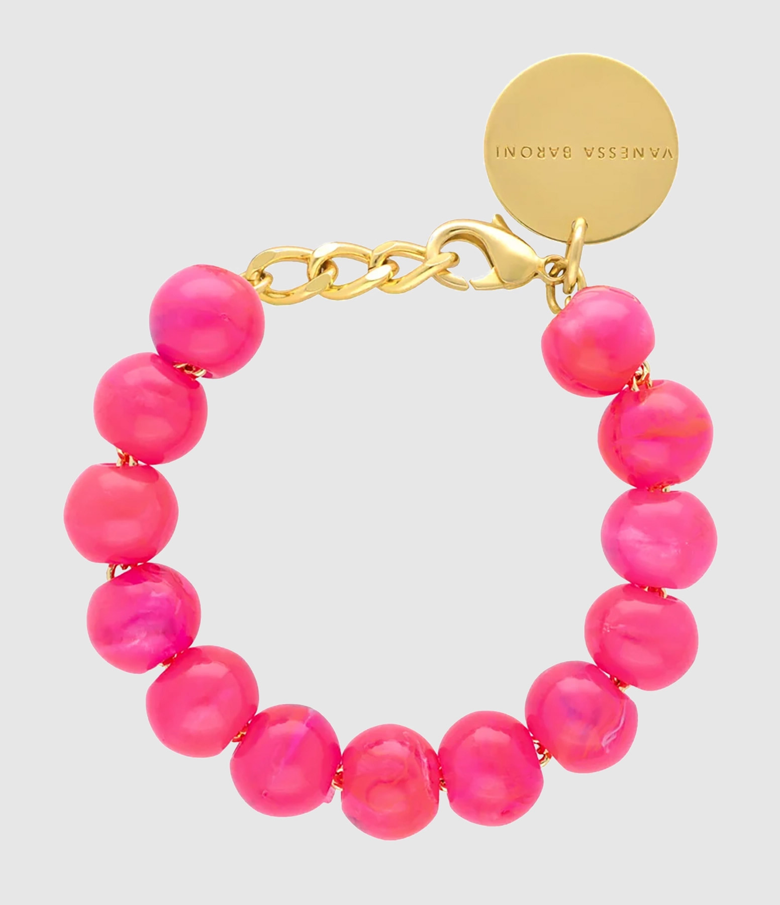Bracelet Mini Beads Fuchsia Marble