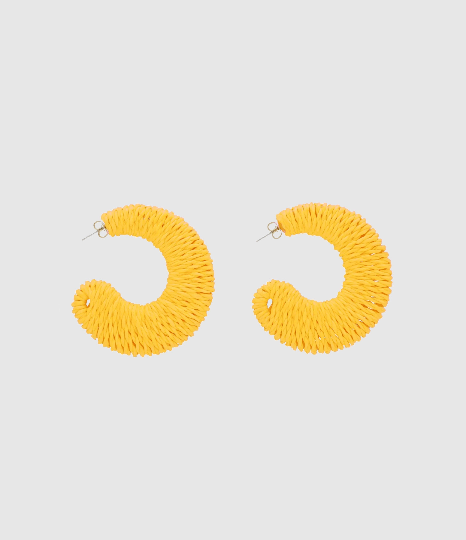 Boucles d'oreilles Big Moon Raffia Yellow