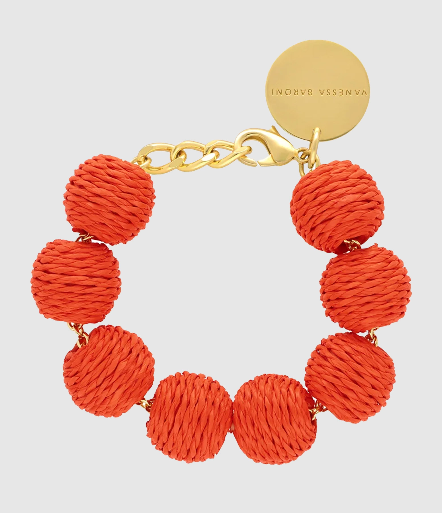 Bracelet Raffia Beads Orange