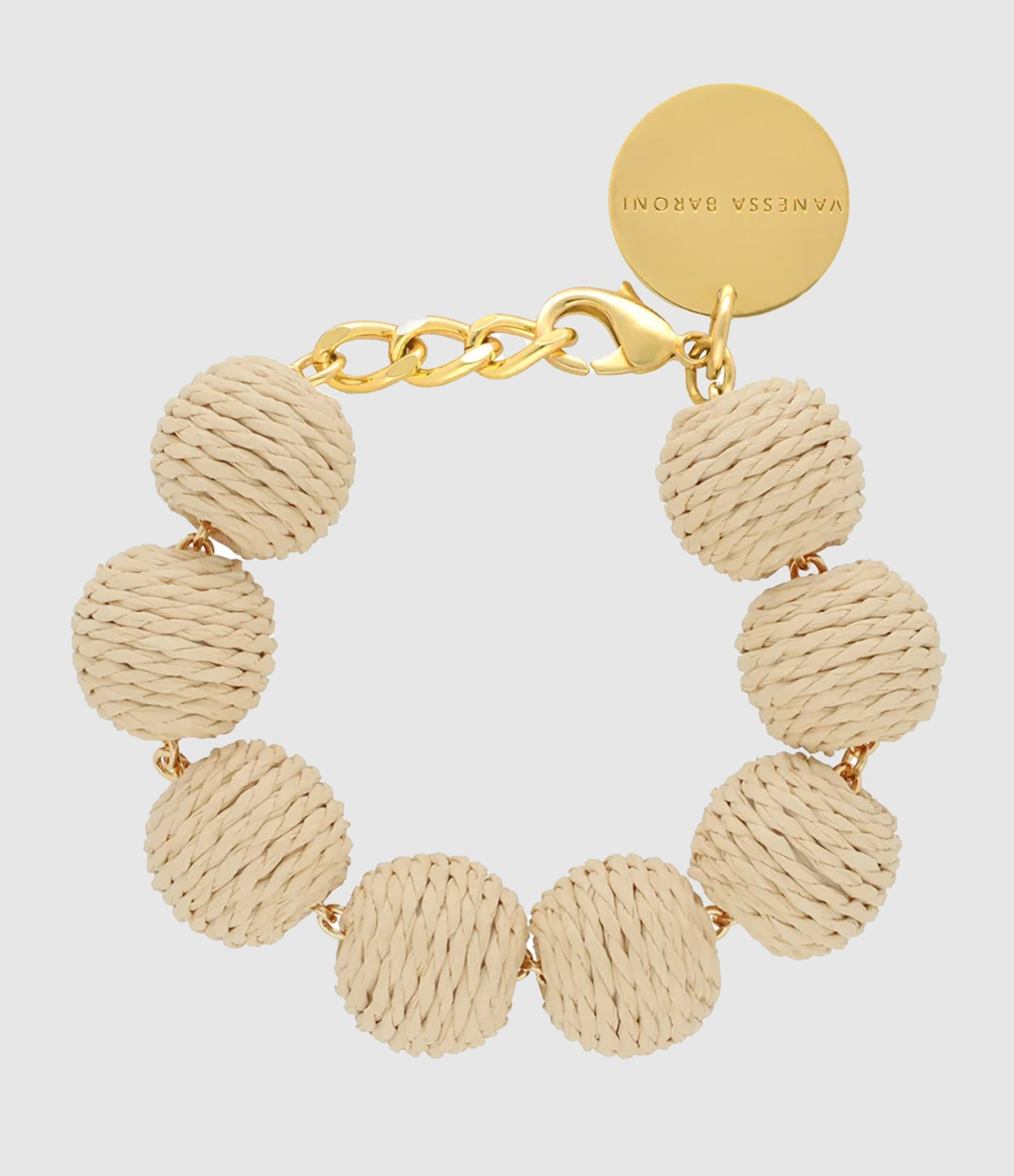 Bracelet Raffia Beads Natural