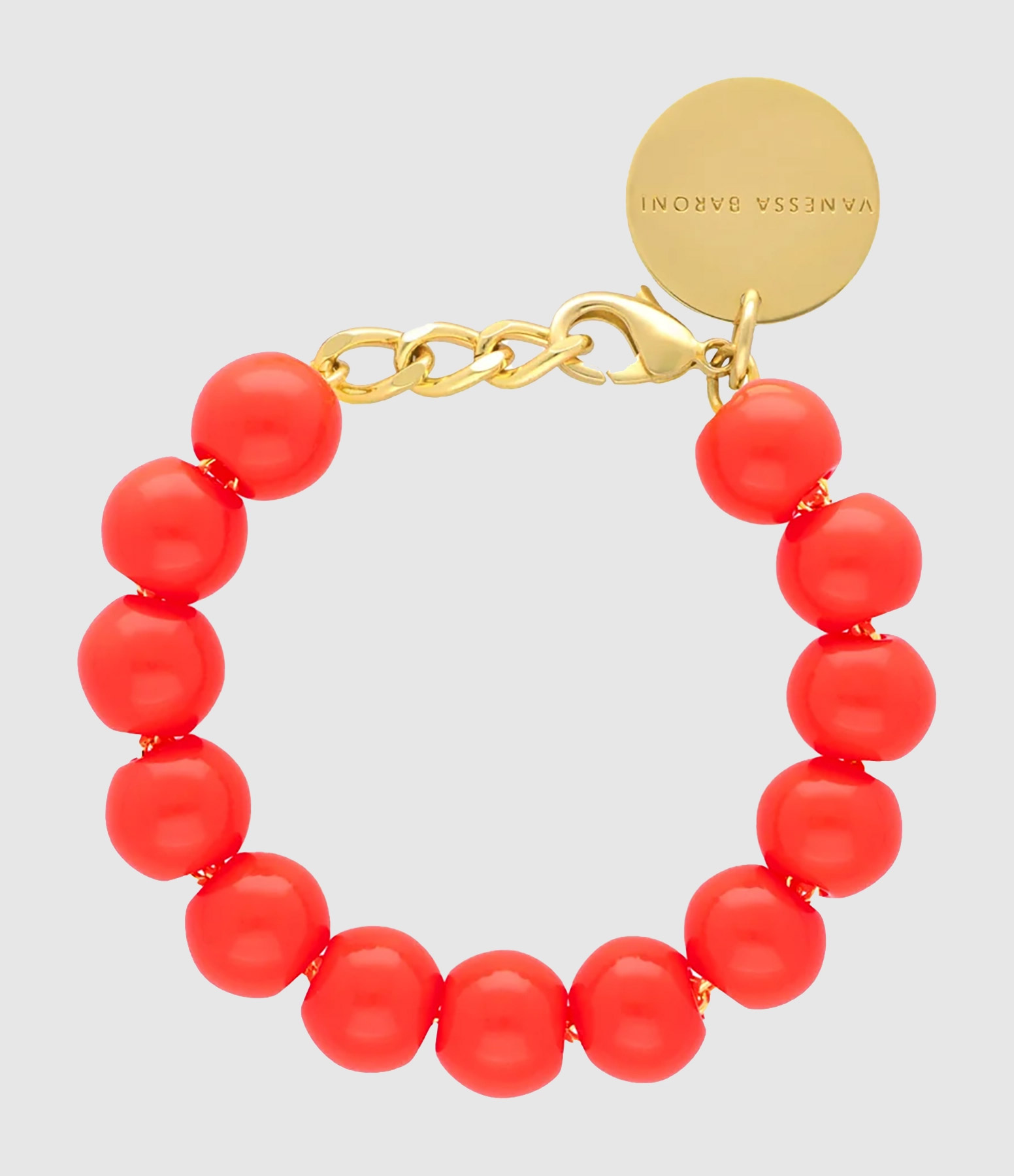 Bracelet Mini Beads Neon Coral