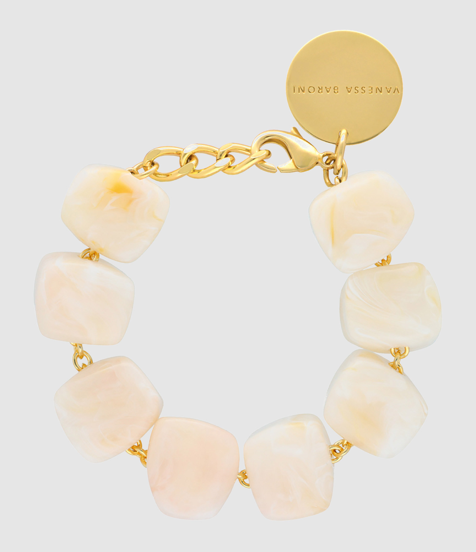 Bracelet Organic Shaped Pearl Marble