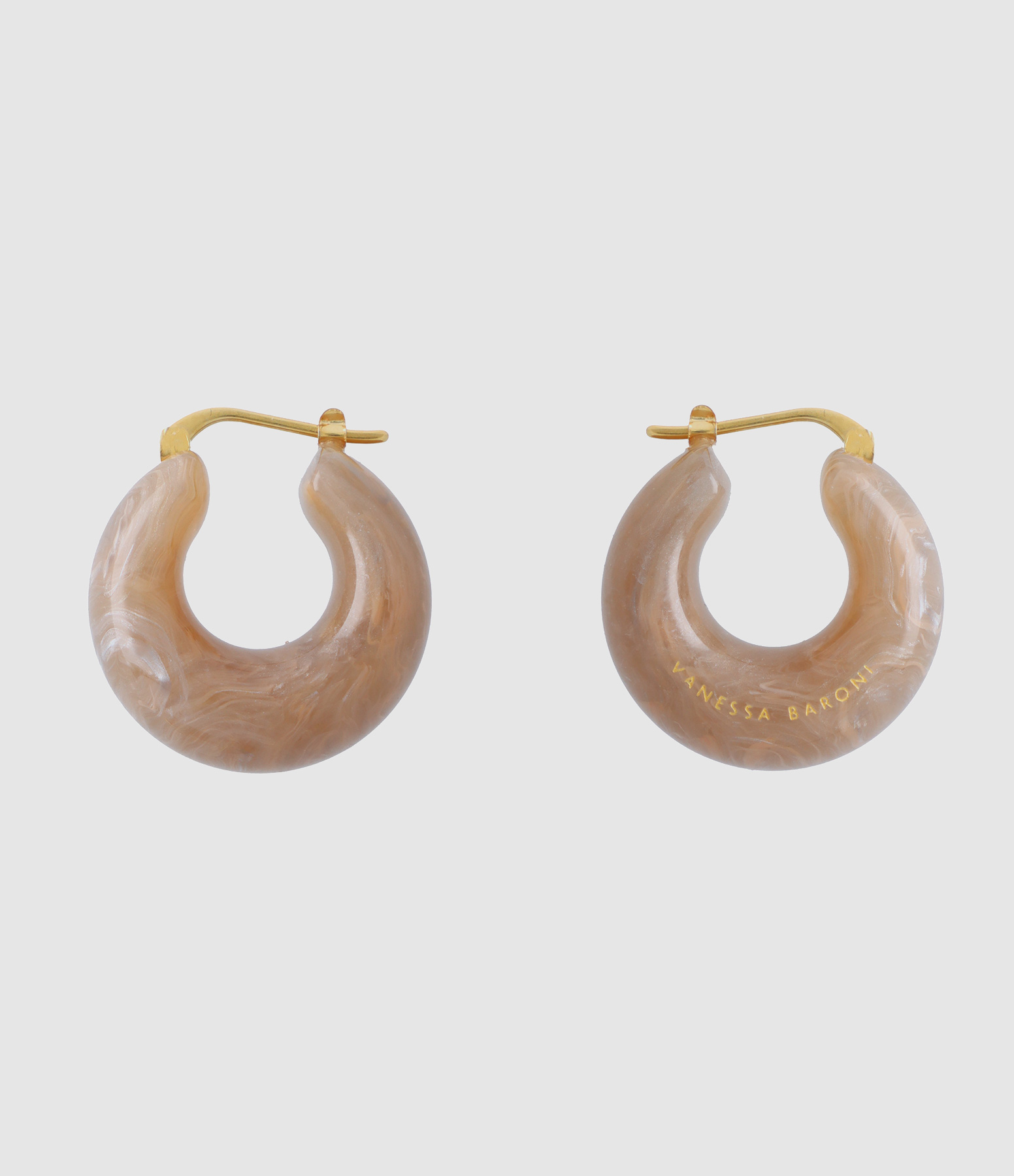 Boucles d'oreilles Circlet Biancone Marble