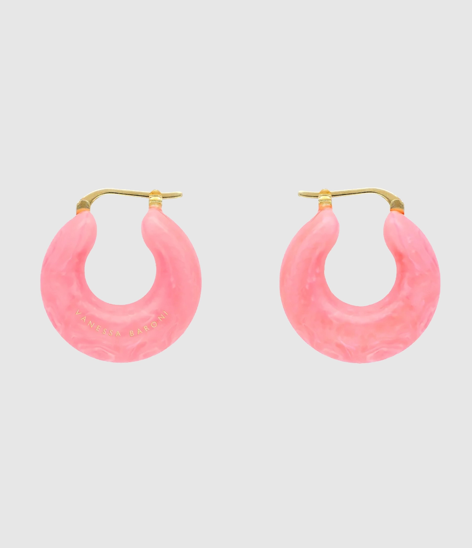 Boucles d'oreilles Circlet Neon Pink Marble