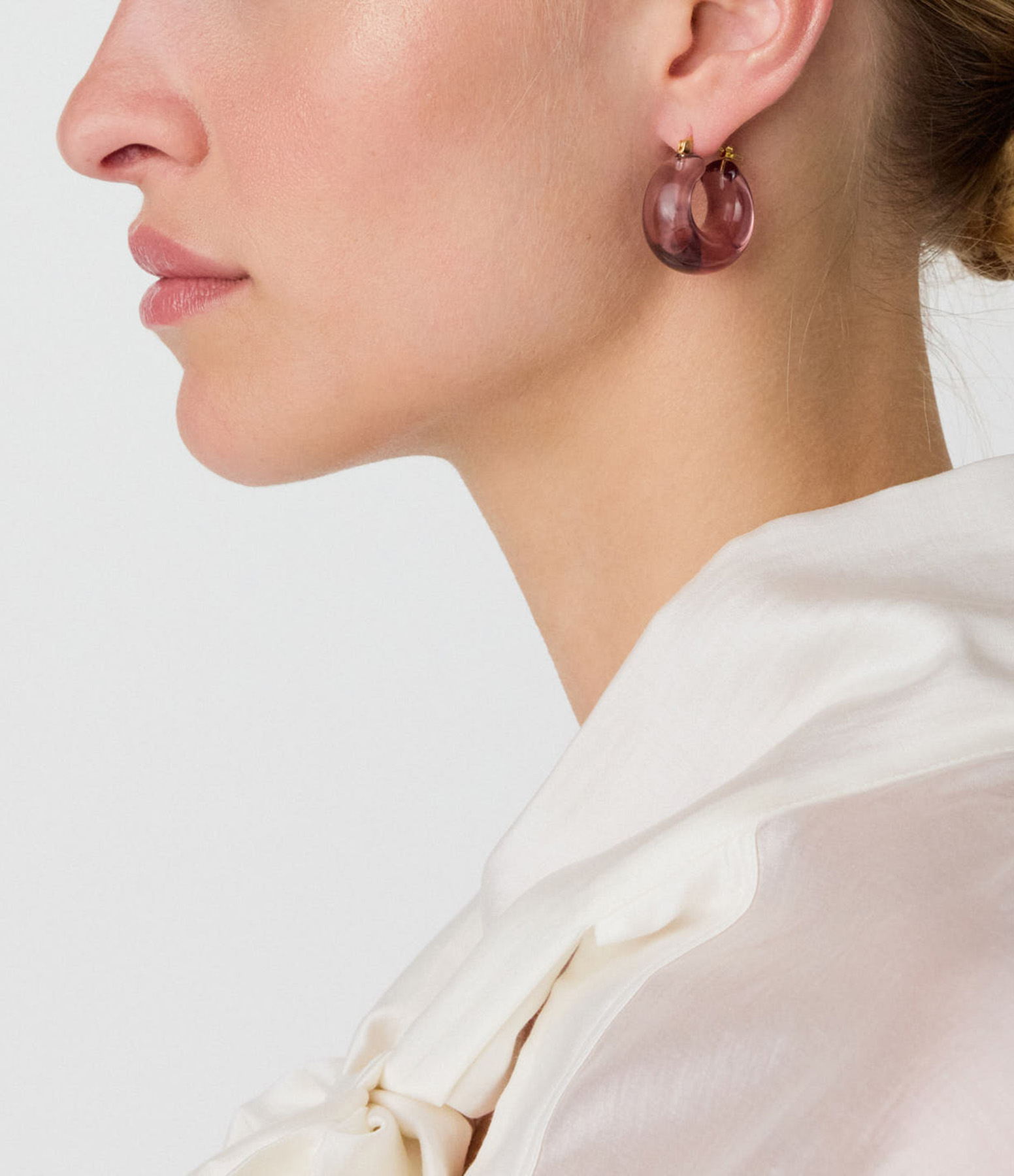 Boucles d'oreilles Circlet Clear Taupe