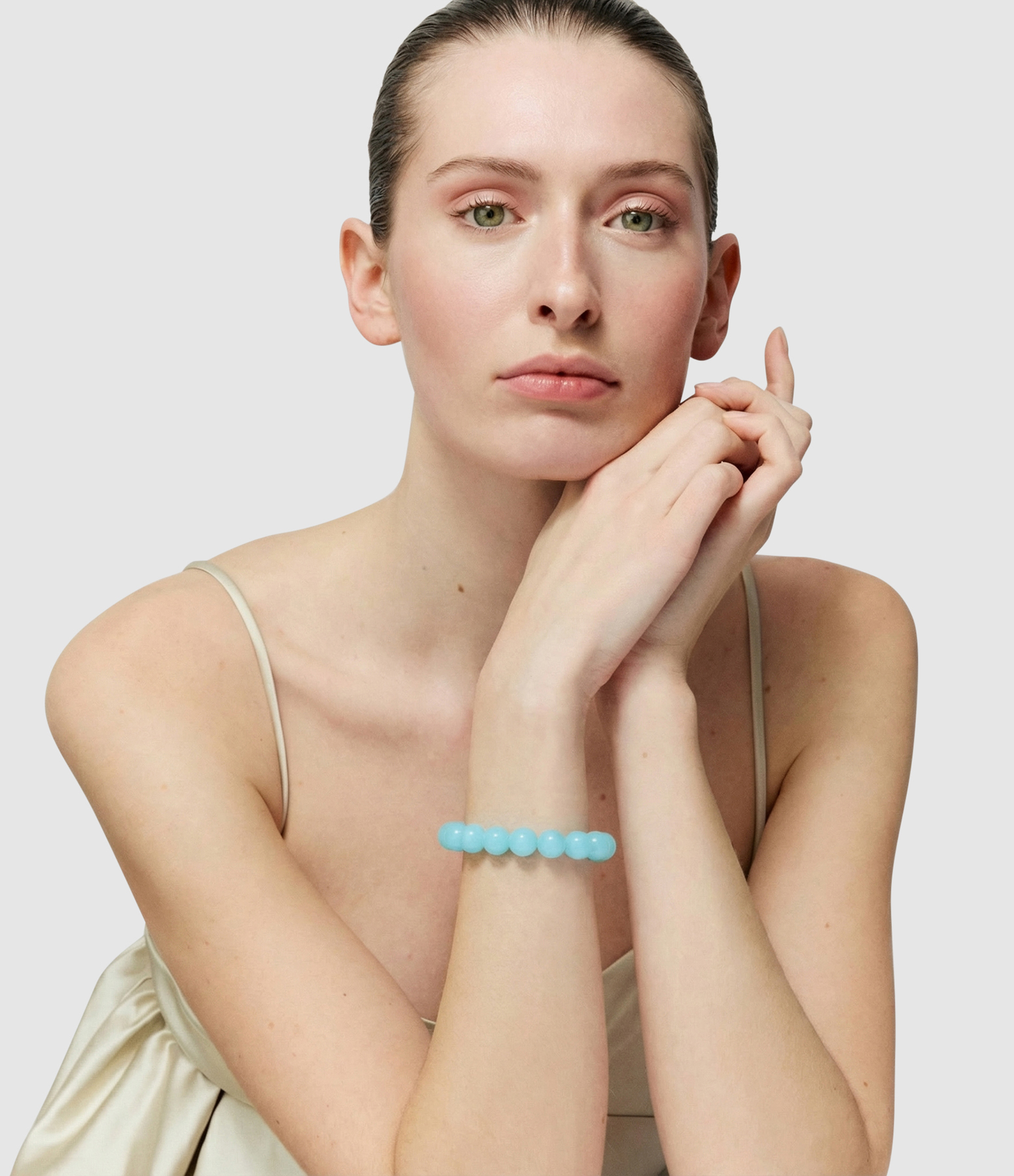 Bracelet Mini Beads Flex Opaline Blue