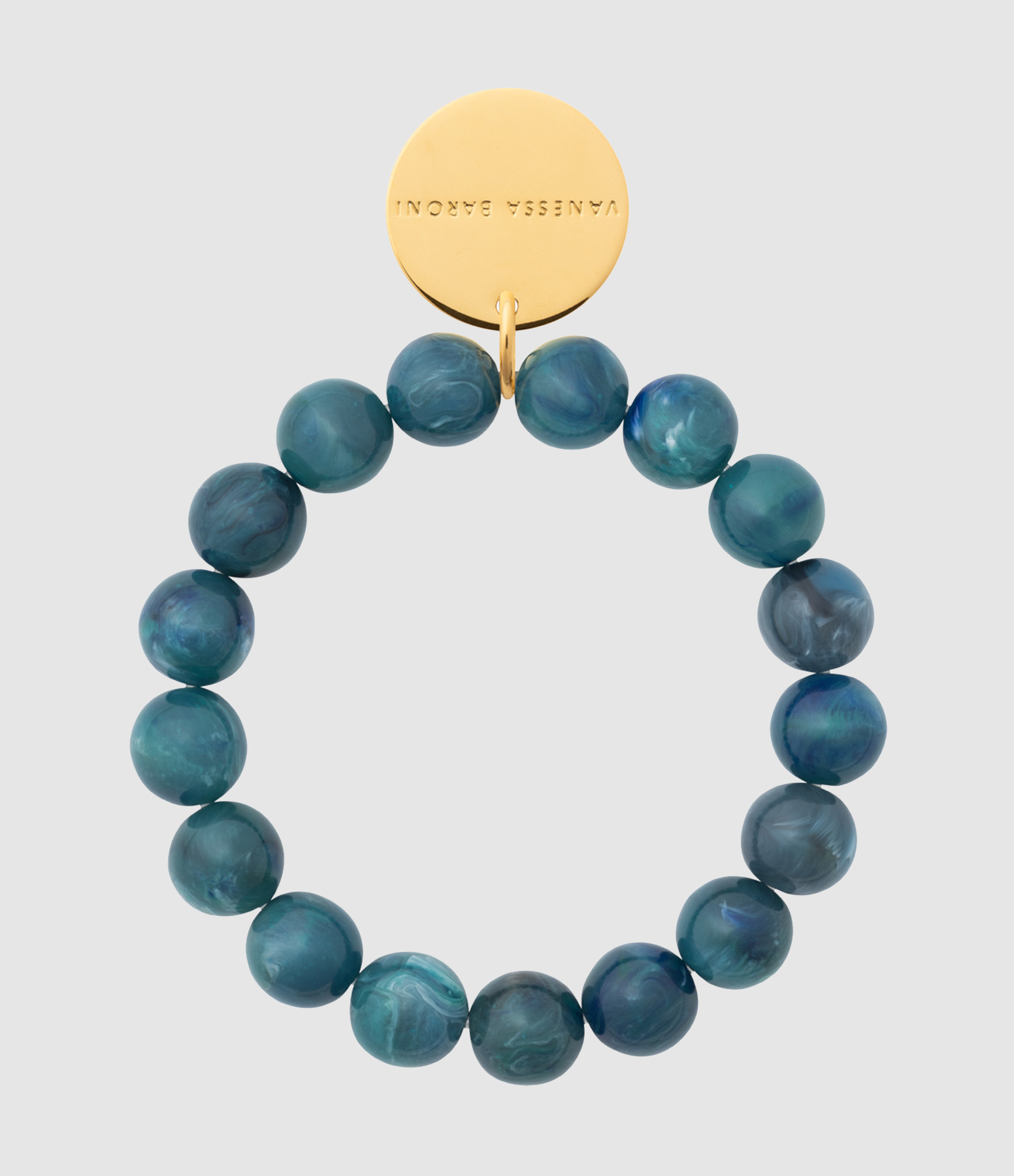 Bracelet Mini Beads Flex Teal Marble