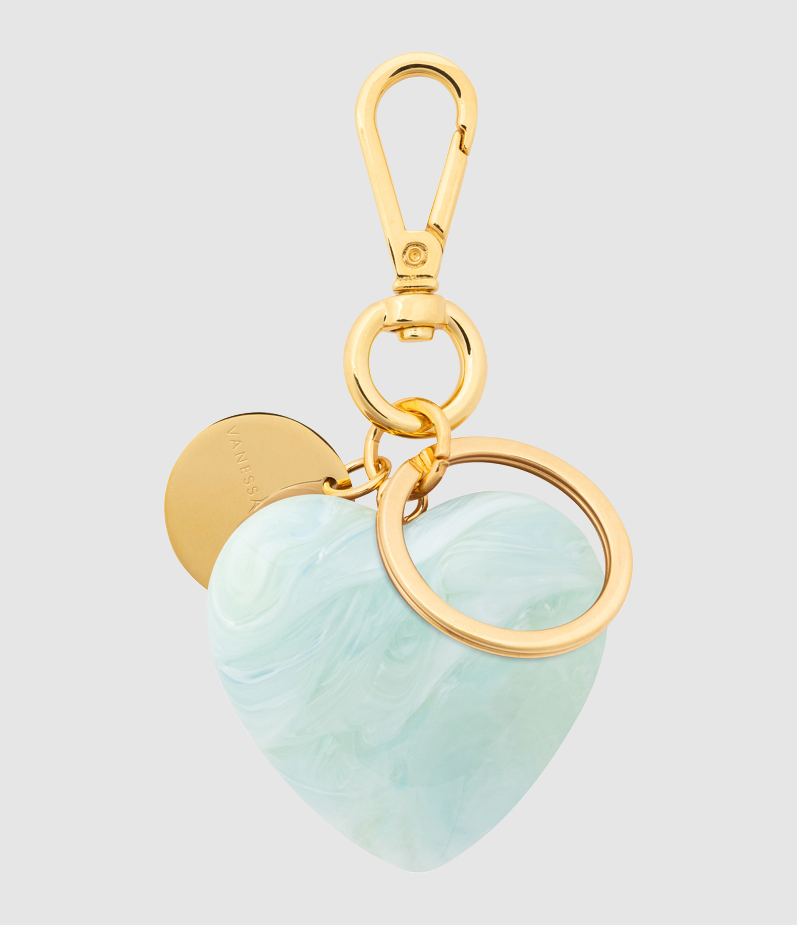 Porte-Clés Heart Charm Cloud Marble