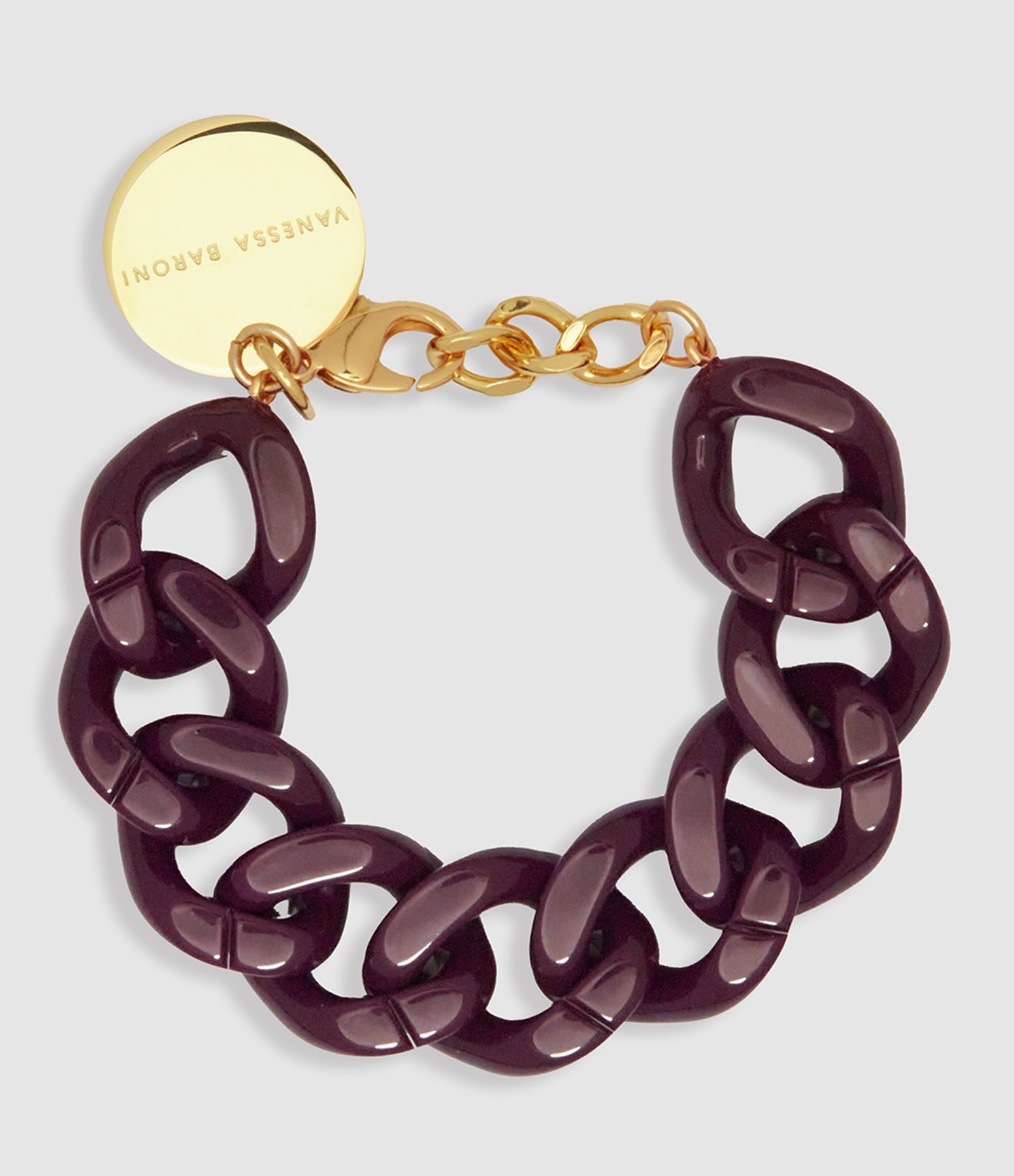 Bracelet Flat Chain Aubergine